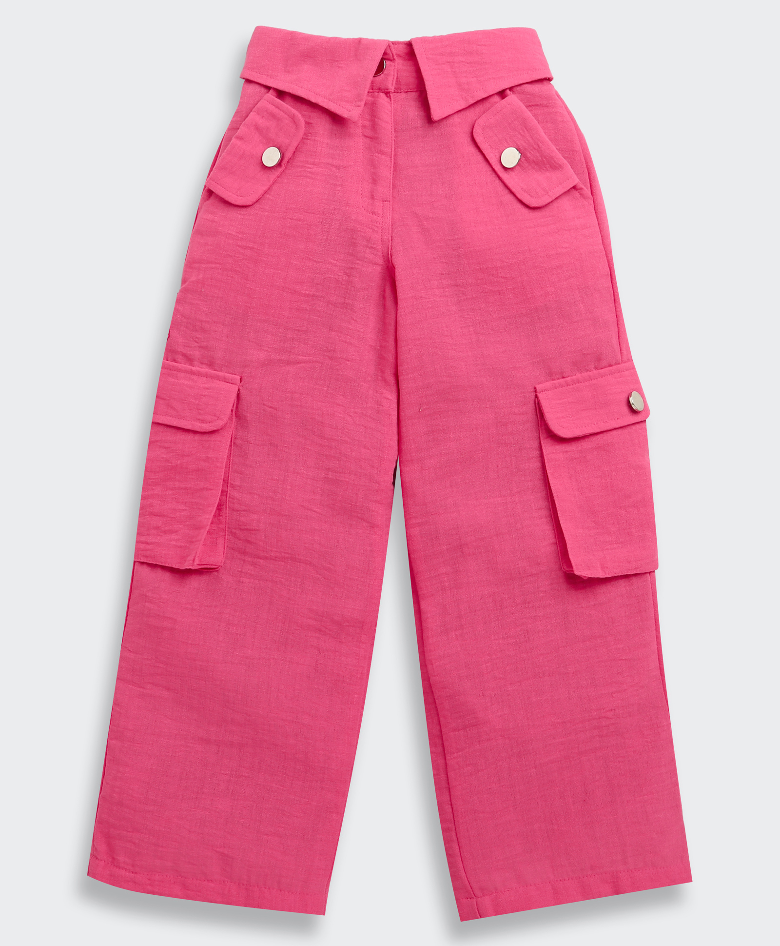 Tiny Girl Denim Woven Solid Cargo Pants - Rani-picture-14