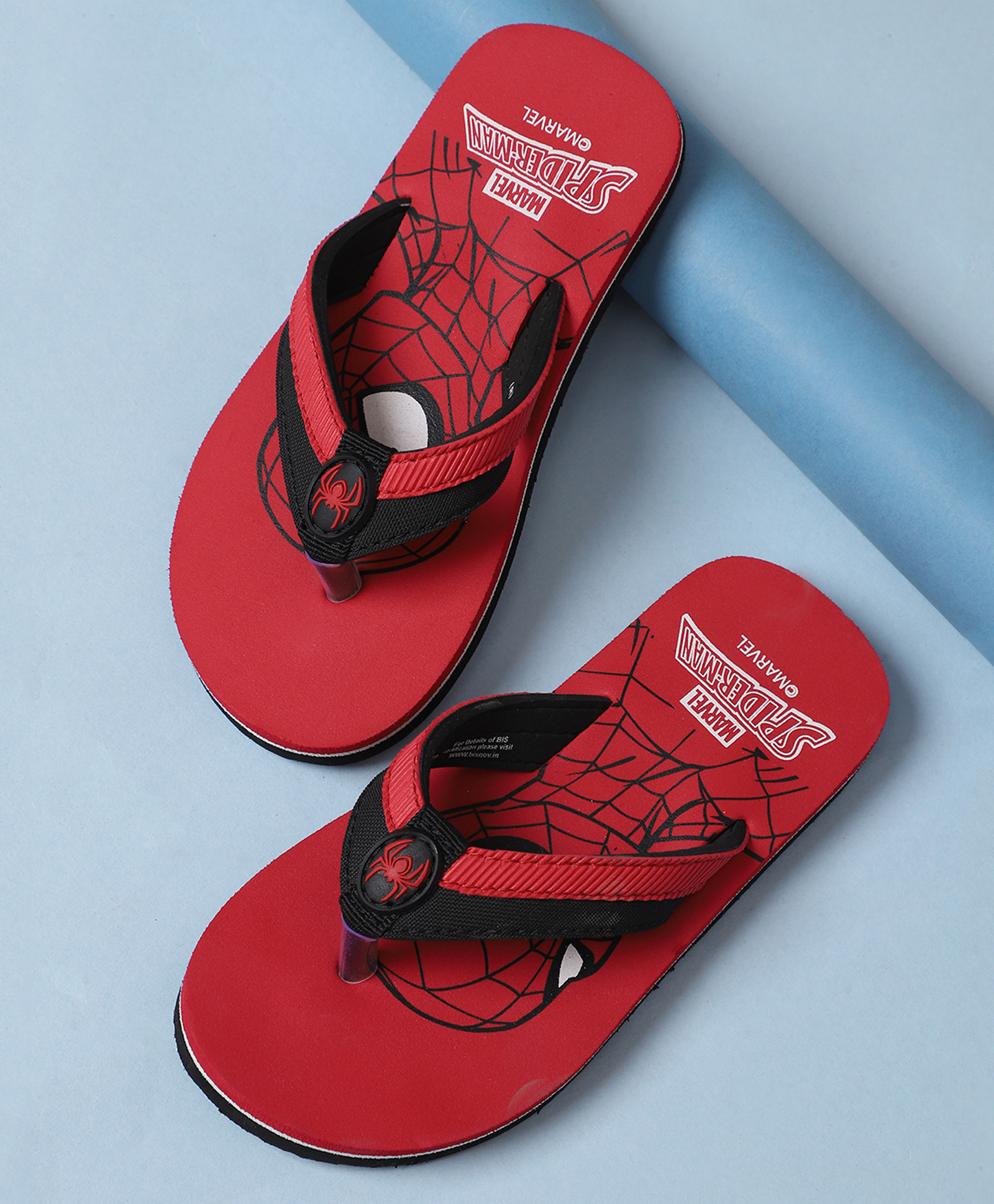 Kidsville Marvel Featuring Spiderman Printed Flip Flops - Red-image-25