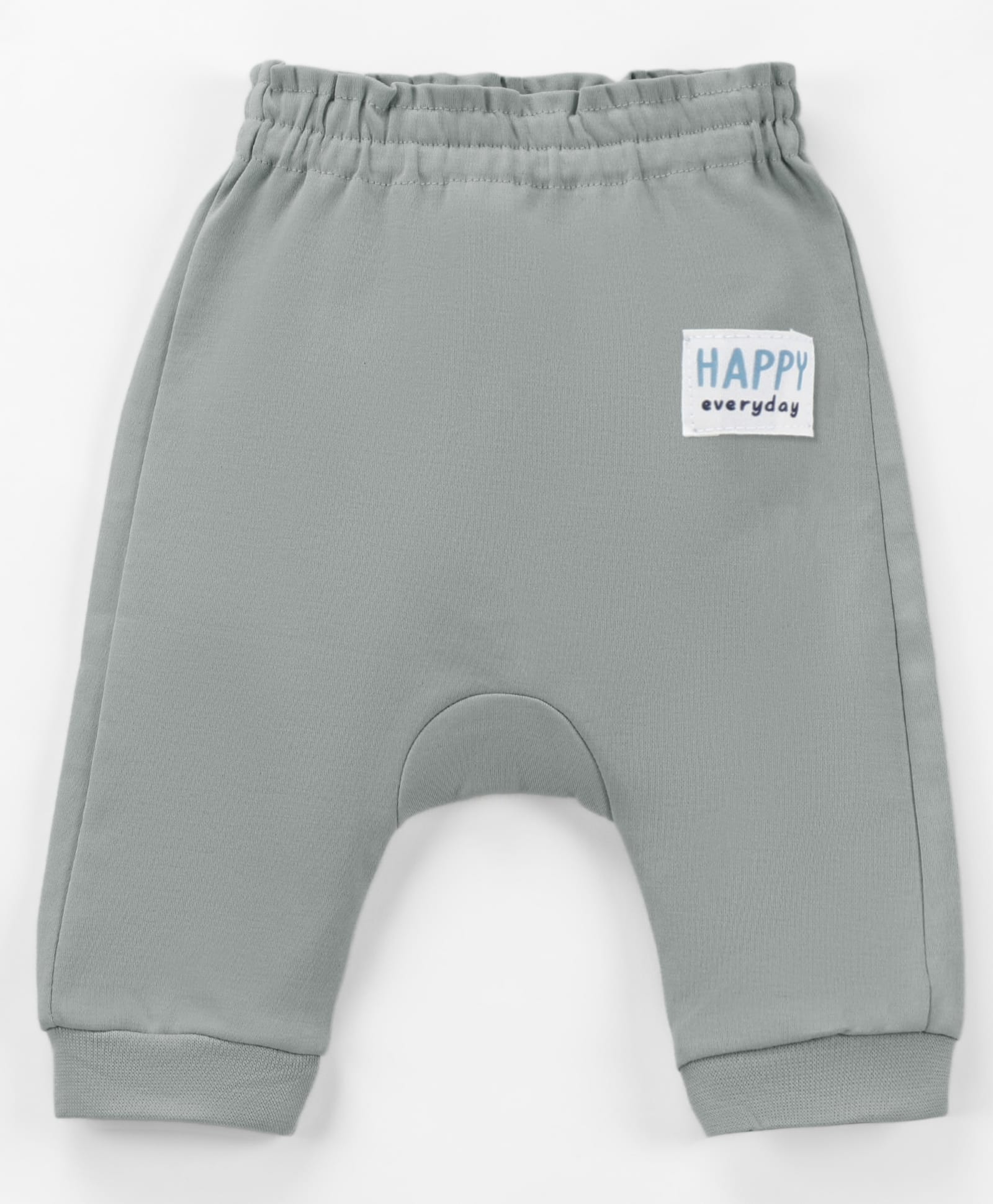 Ollypop Interlock Knit Full Length Diaper Leggings With Happy Everyday Patch - Grey-picture-19