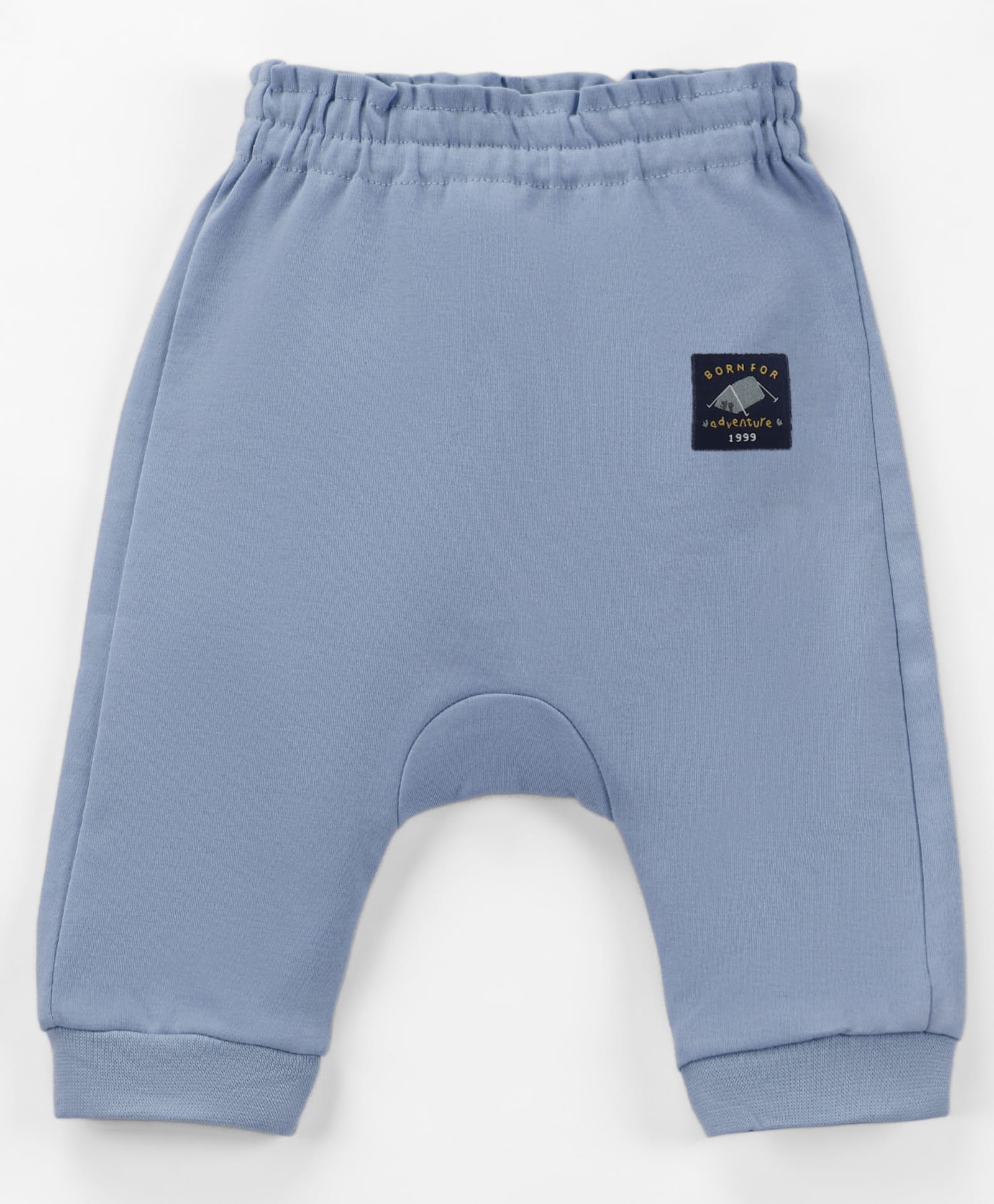 Ollypop Interlock Knit Full Length Diaper Leggings With Text Patch - Light Blue-image-28