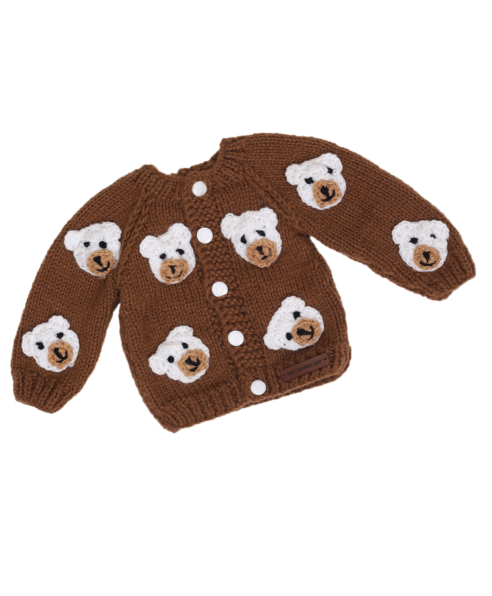 The Original Knit Full Sleeves Polar Bear Embroidered Sweater - Brown-picture-10