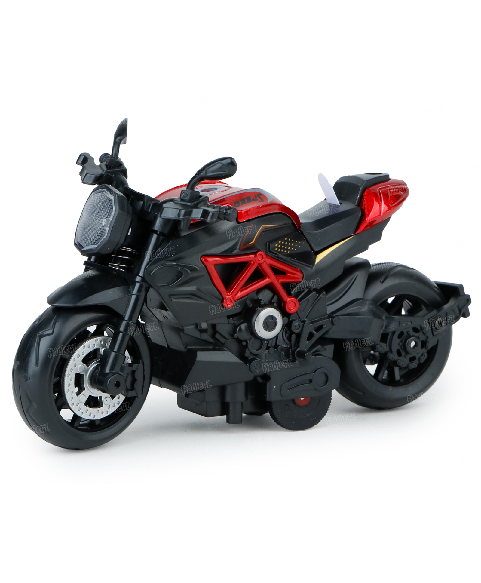 Fiddlerz Diecast Alloy Motorcycle Toy for Kids with Golden Exhaust Lights and Sound Metal Body Bike Model for Boys and Girls Age 3+ (Pack of 1) Random Color-image-8