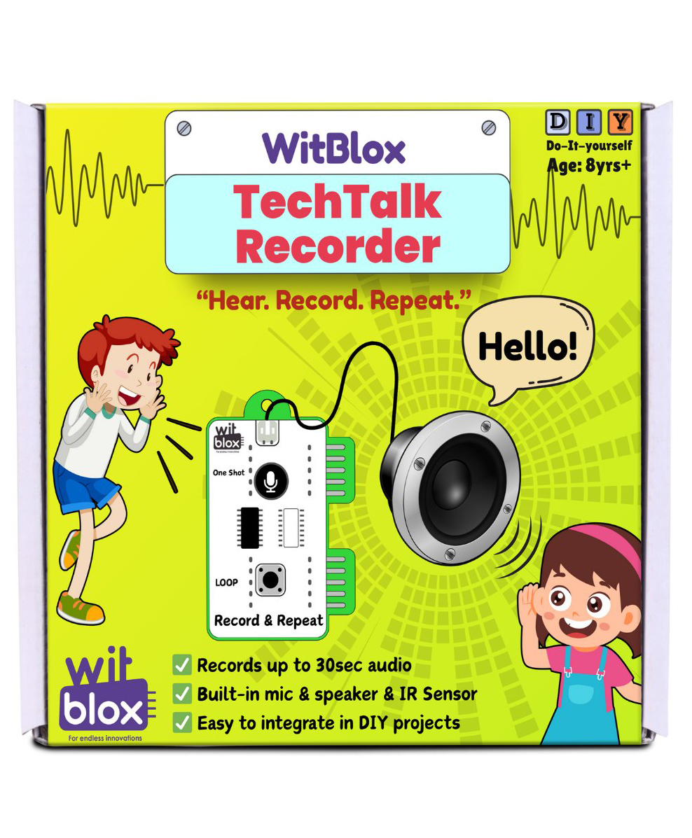 WitBlox DIY Talking Robot- Audio Recording Kit with Mic & Speaker- Age 8 + Years-image-6