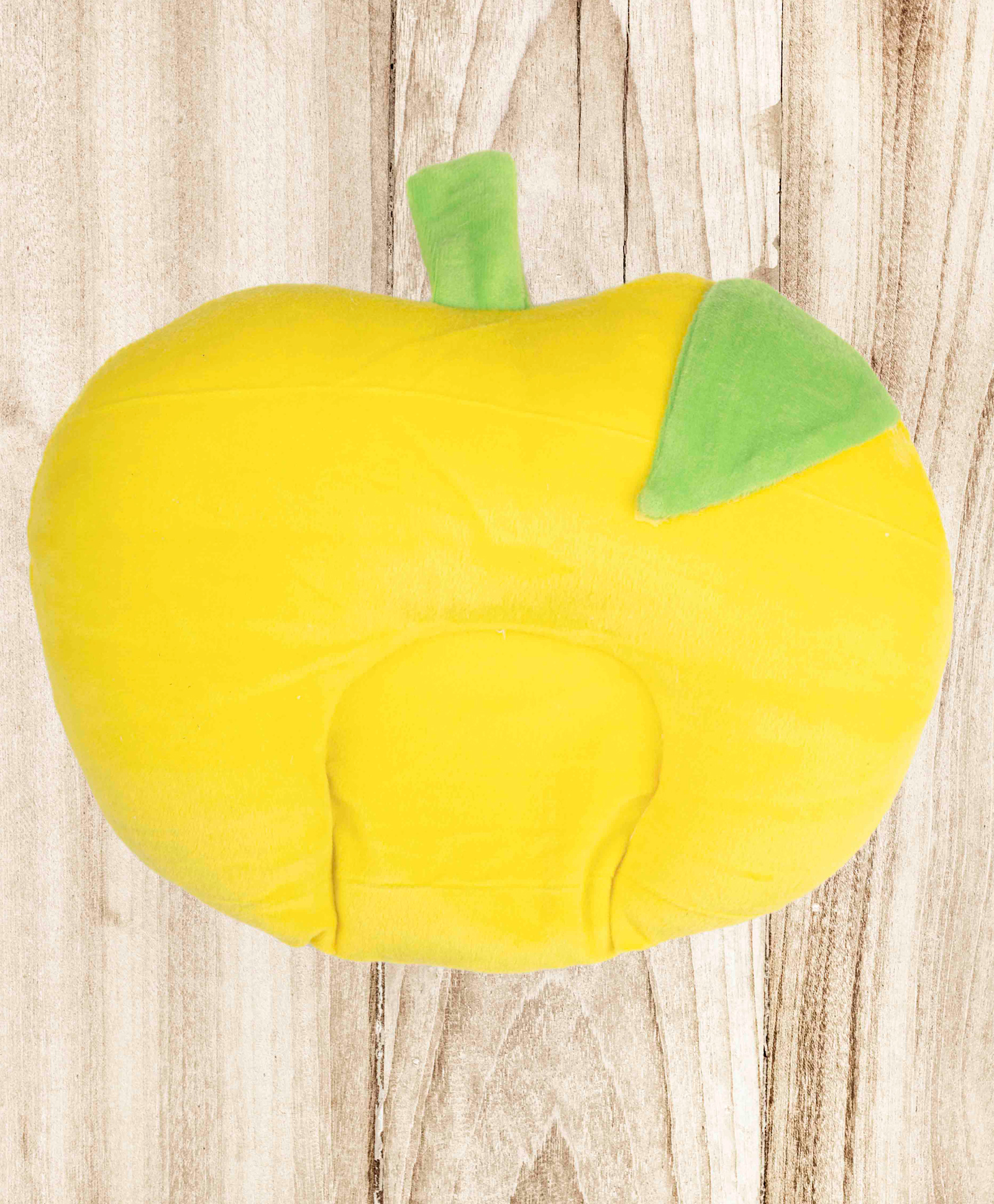 Mittenbooty mustard seed or Rai Pillow Apple Shaped in Velvet Fabric-Yellow-picture-10
