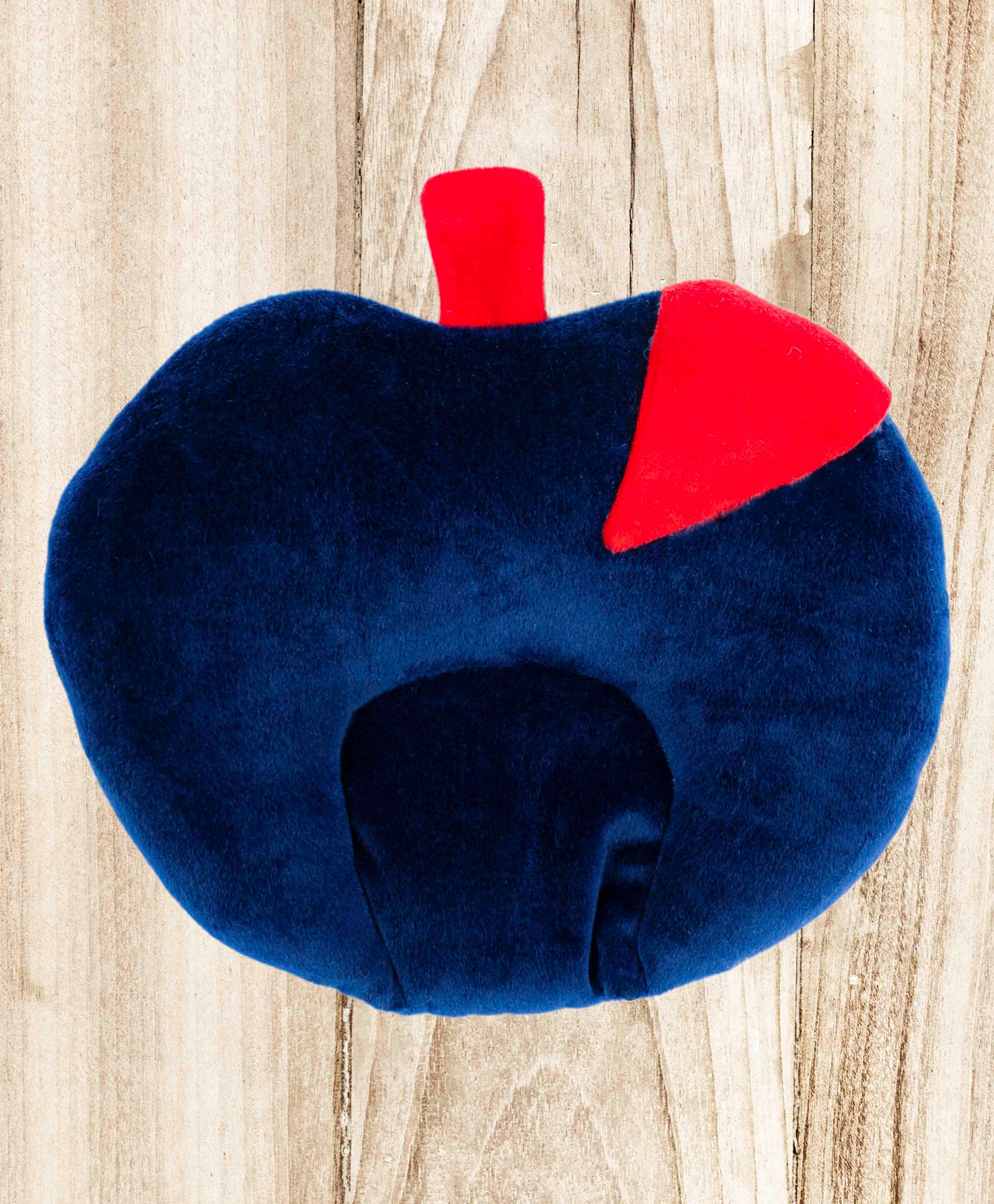 Mittenbooty mustard seed or Rai Pillow Apple Shaped in Velvet Fabric-Navy-picture-21