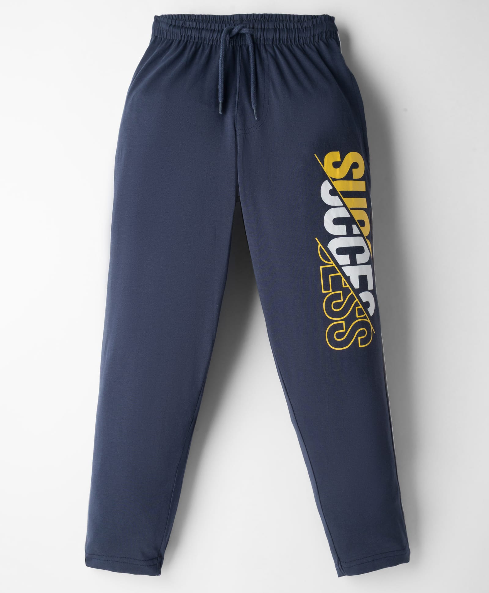 Taeko Single Jersey Knit Lounge Pant with Success Print - Navy Blue-image-1