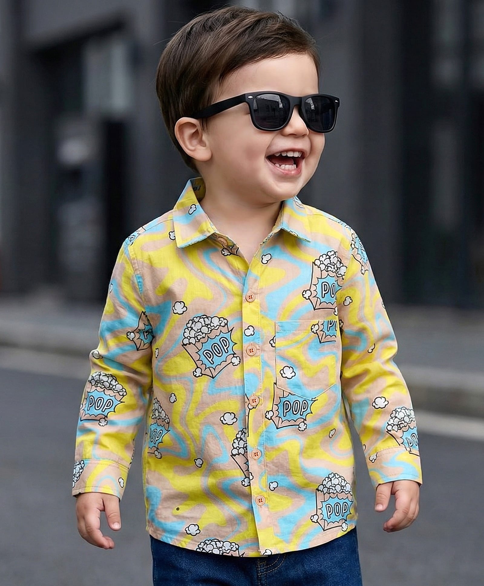 Babyoye 100% Cotton Knit Full Sleeves Dino Printed Shirt - Multicolor-image-15