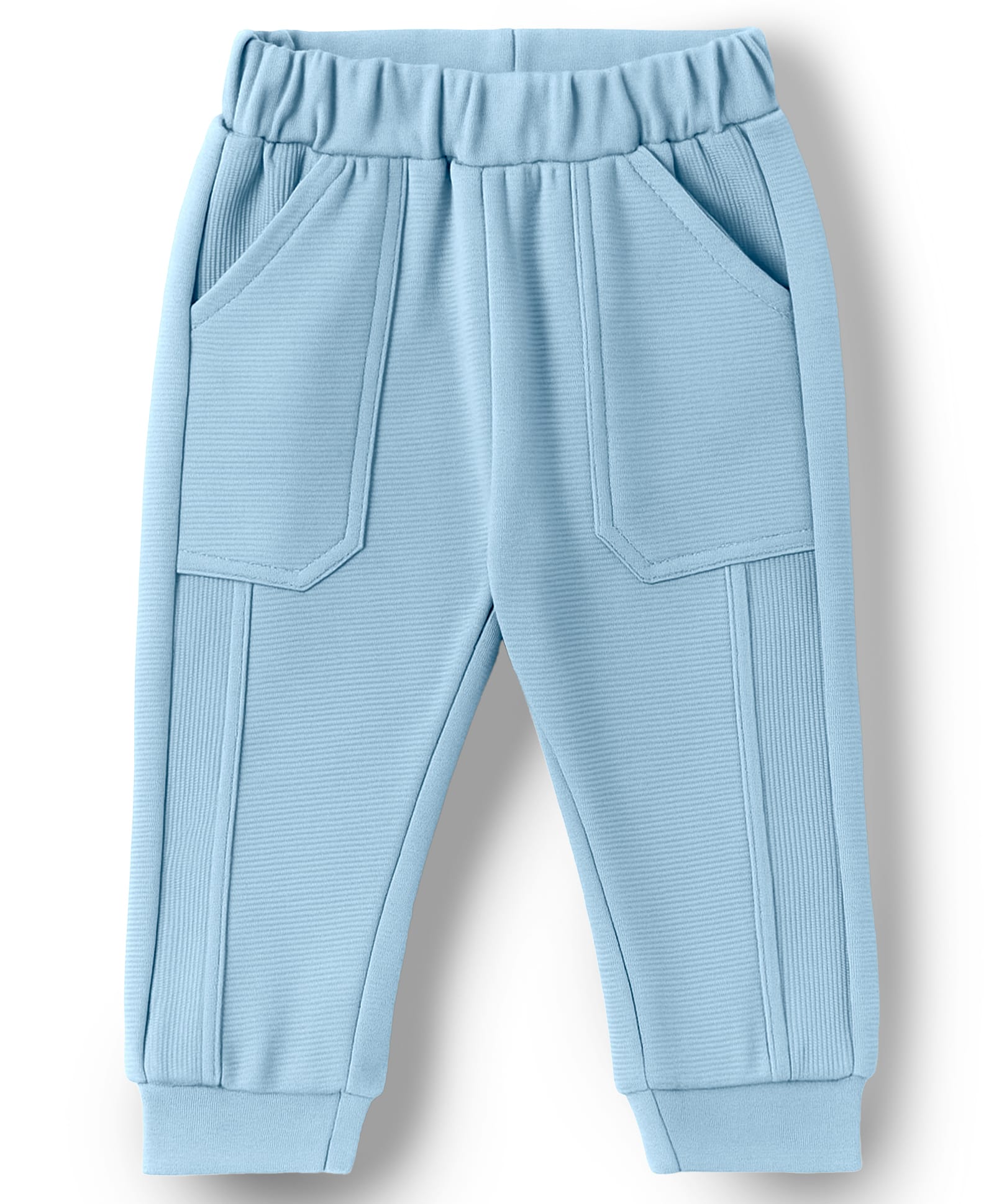 Zero Interlock Knit Full Length Solid Lounge Pant - Light Blue-picture-24