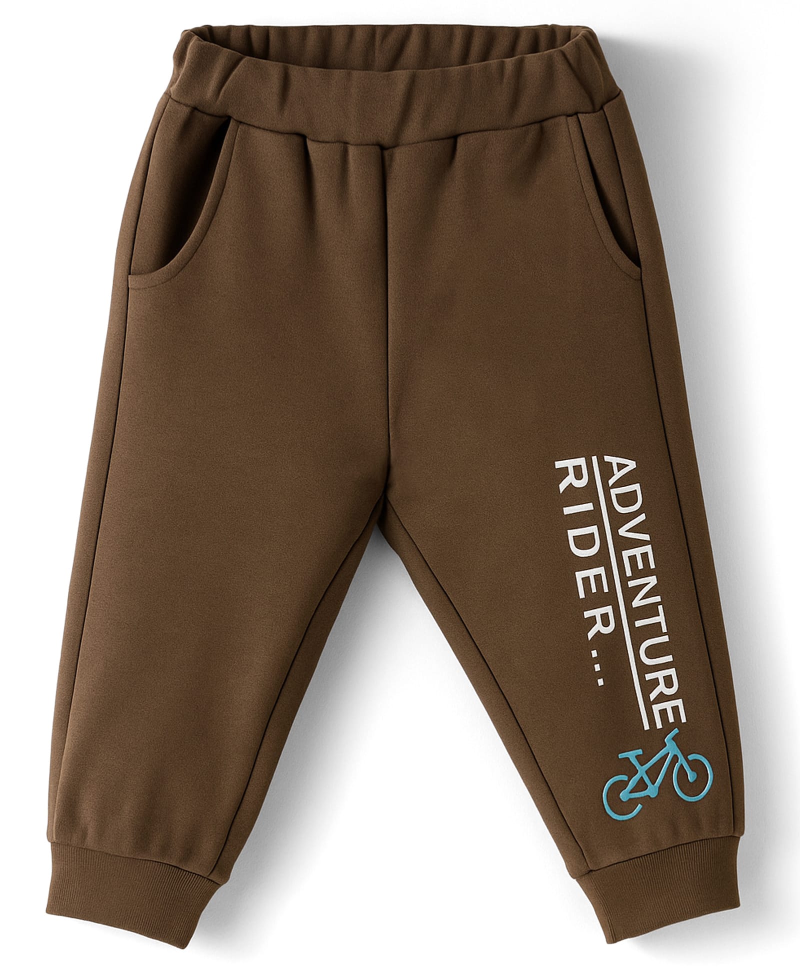 Zero Male Interlock Knit Full Length Lounge Pant With Text Print - Brown-picture-18