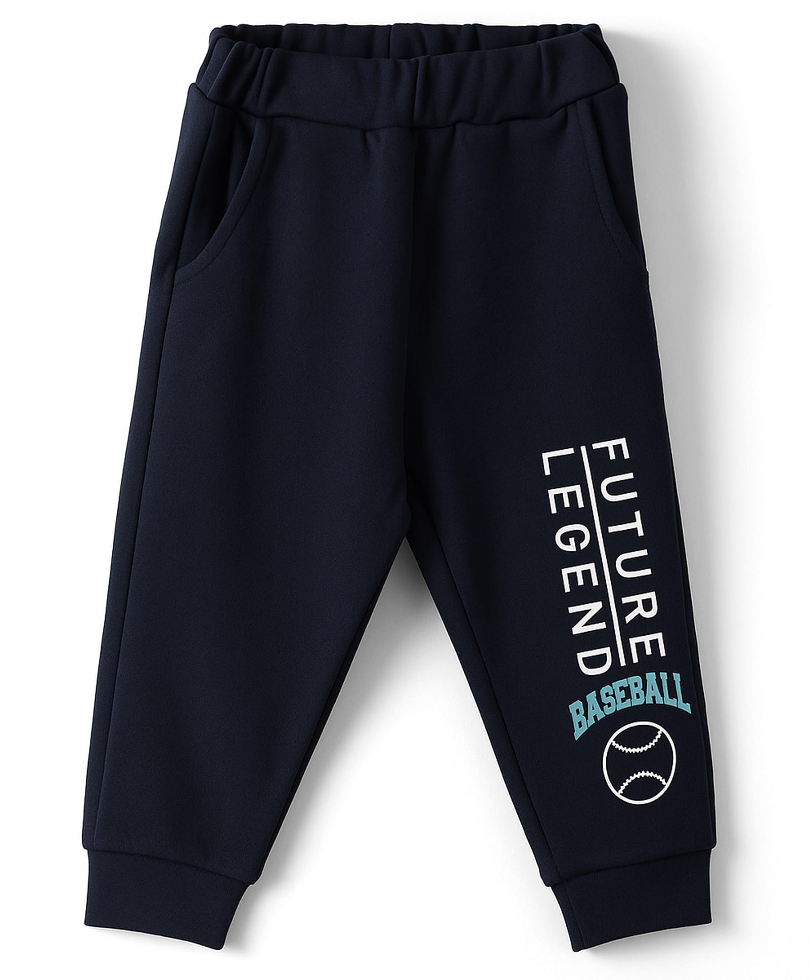 Zero Interlock Knit Full Length Lounge Pant With Text Print - Navy Blue-picture-13