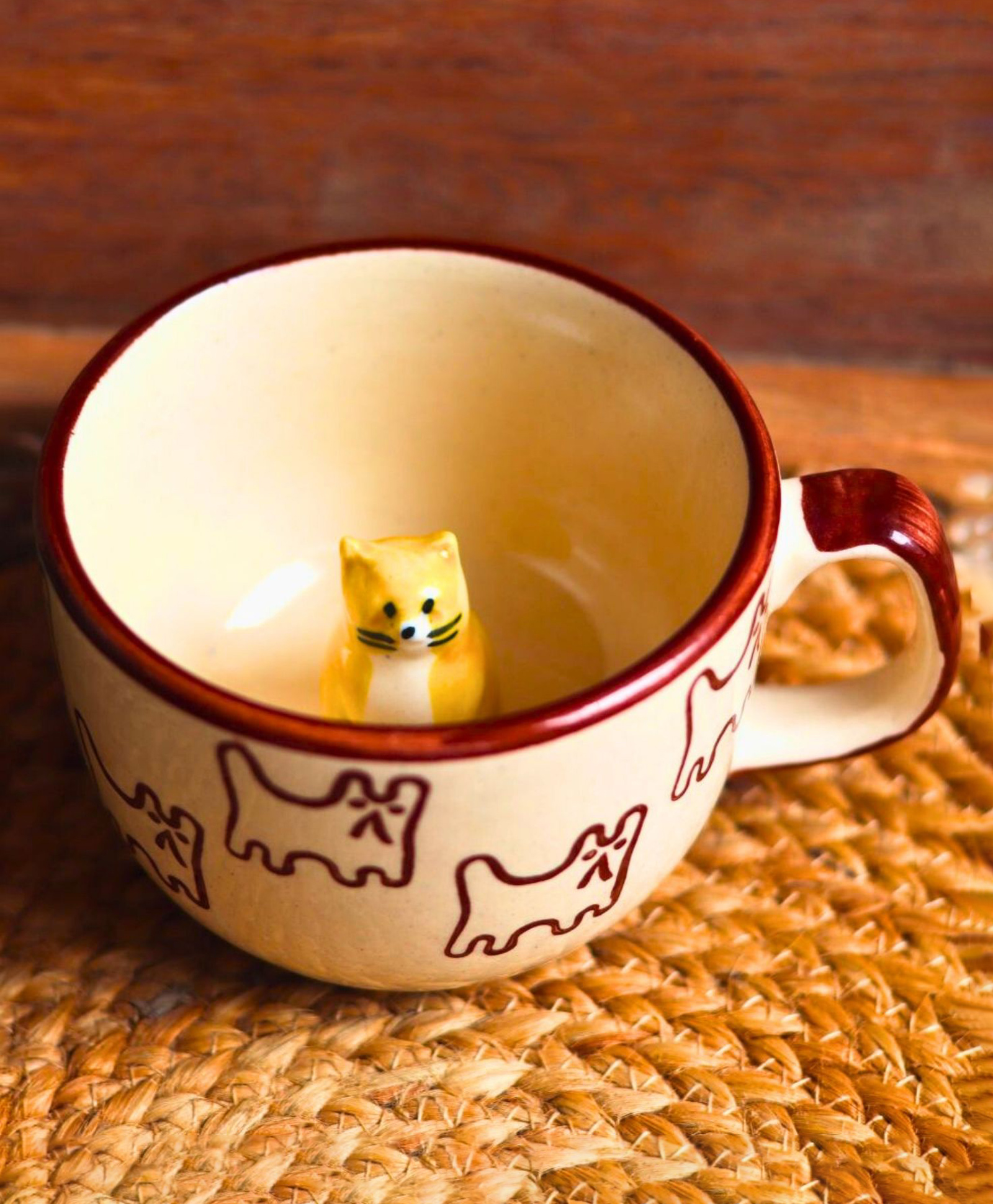 WEAVING HOMES The OG Cat mug With beautiful White Color Drinkware Mug 220 ml-picture-11