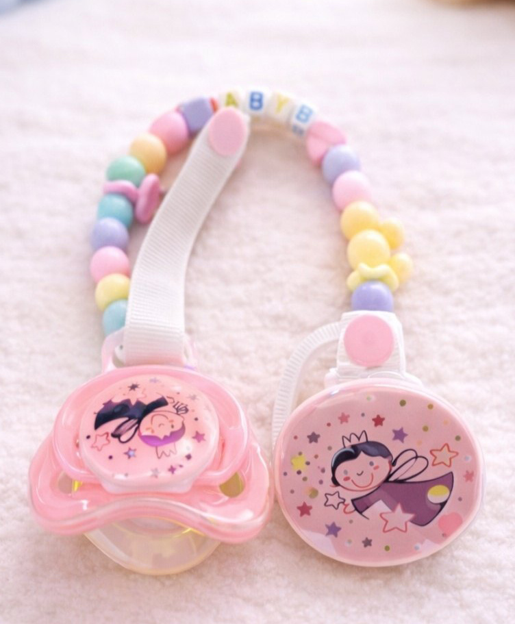 Badal Kidz Stylish Baby Pacifier with Clip Chain - Soft, Safe & BPA-Free -Pink-picture-13