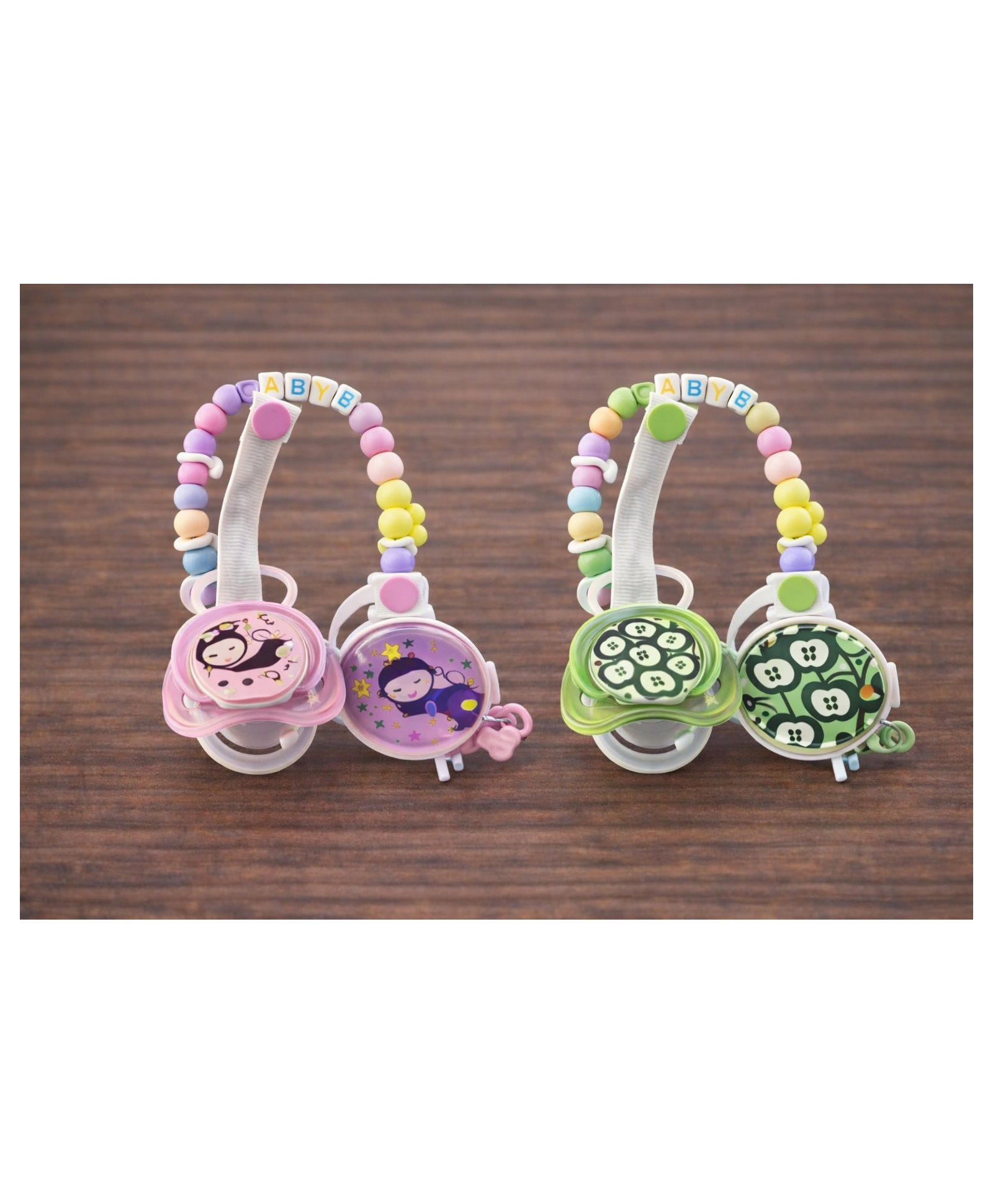 Badal Kidz Stylish Baby Pacifier with Clip Chain - Soft, Safe & BPA-Free (pack of 2)-Pink & Green-image-21