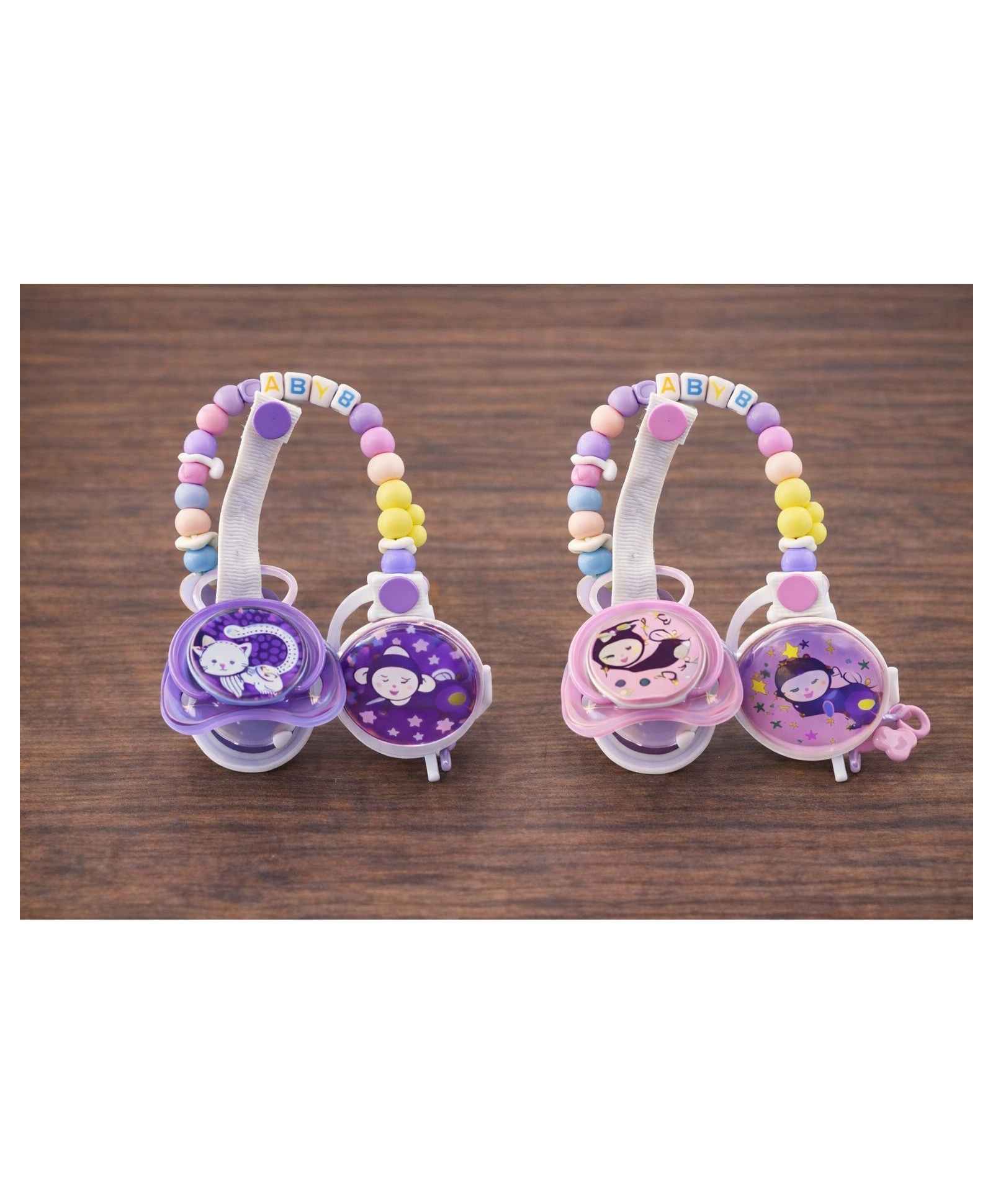 Badal Kidz Stylish Baby Pacifier with Clip Chain - Soft, Safe & BPA-Free (pack of 2)-Pink & Grey-picture-21