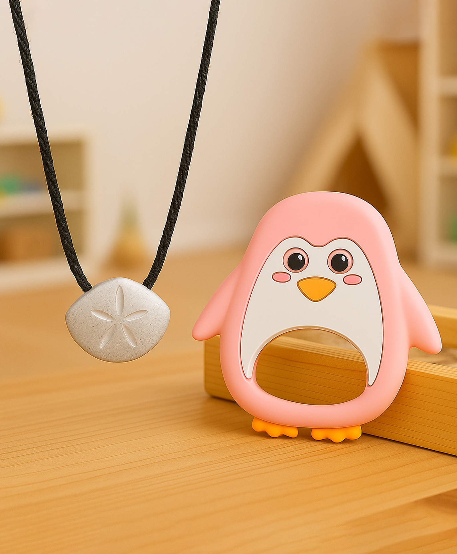Badal Kidz presents Tilsmi Moti & BPA Free Silicone Teether- Pink-image-27