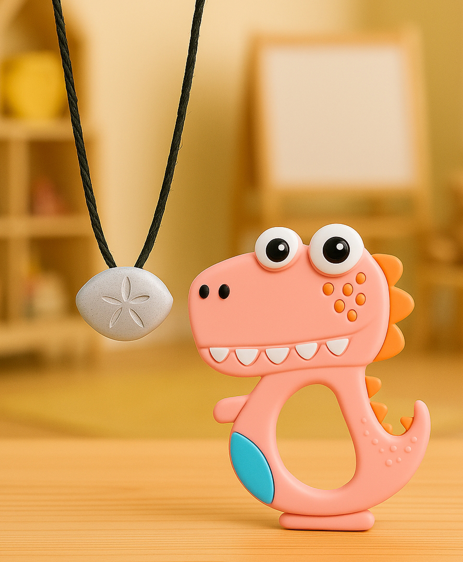 Badal Kidz presents Tilsmi Moti & BPA Free Silicone Teether- Pink-image-18