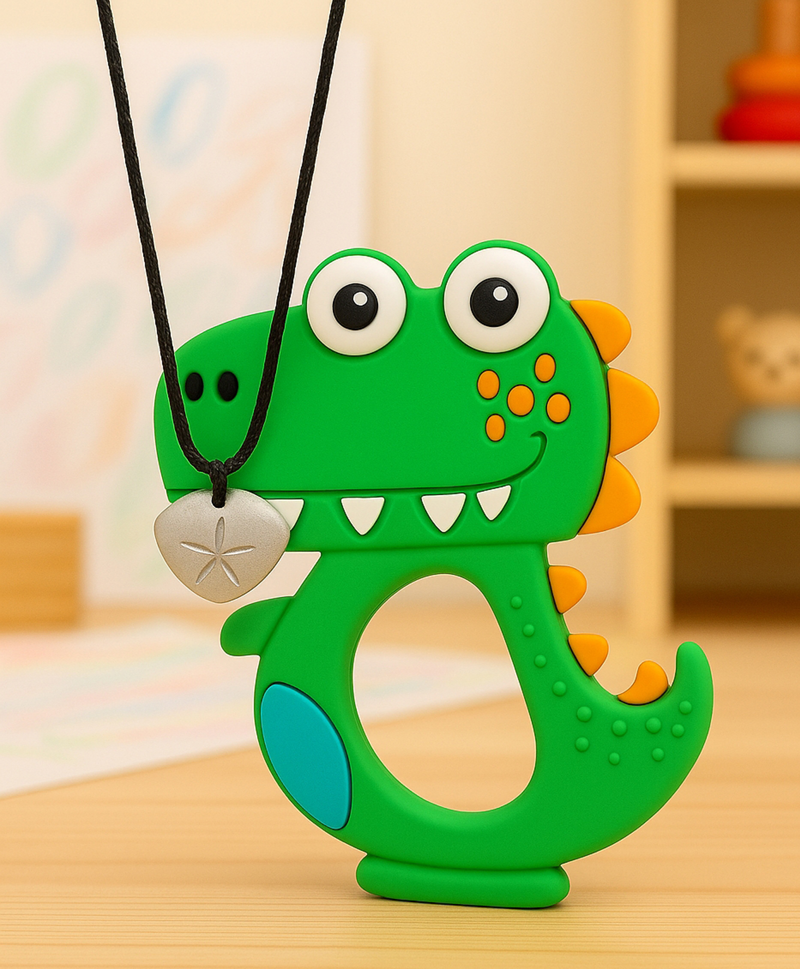 Badal Kidz presents Tilsmi Moti & BPA Free Silicone Teether- Green-picture-22