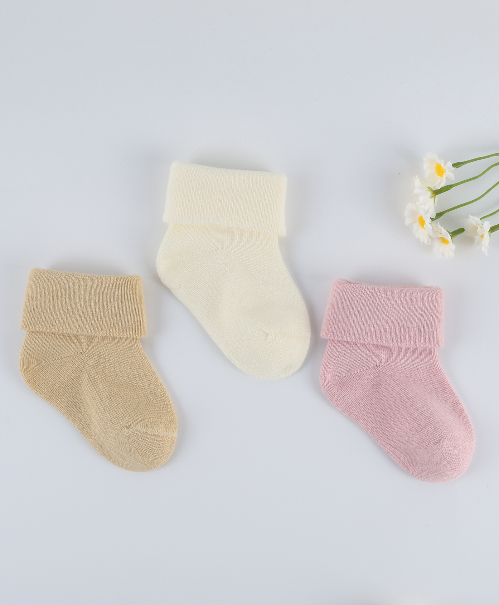 Kidofash Cotton Set of 3 Solid Socks - Multi Colour-image-30