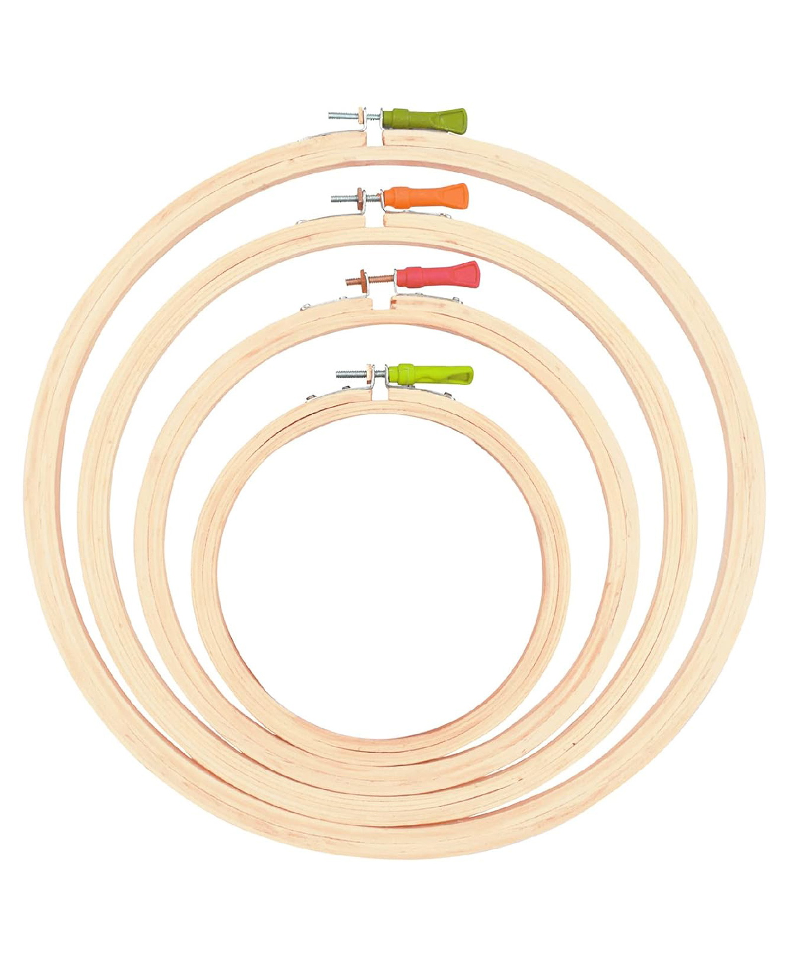 Asian Hobby Crafts 4 Pieces Wooden Embroidery Hoop Ring Size - 6, 8, 10, 12 Inch-picture-13