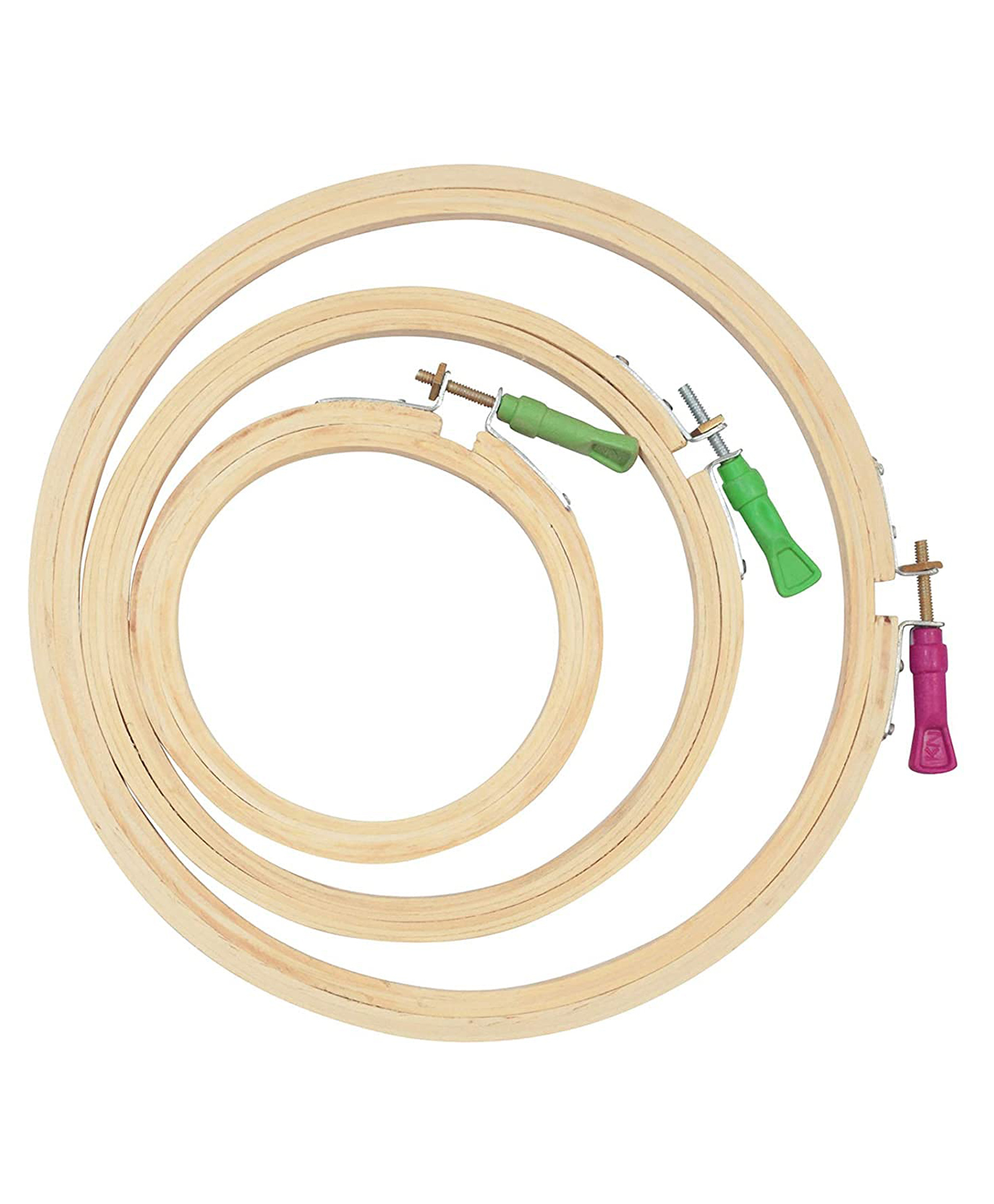 Asian Hobby Crafts 3 Pieces Wooden Embroidery Hoop Ring, Size - 5, 7, 9 Inch-image-7