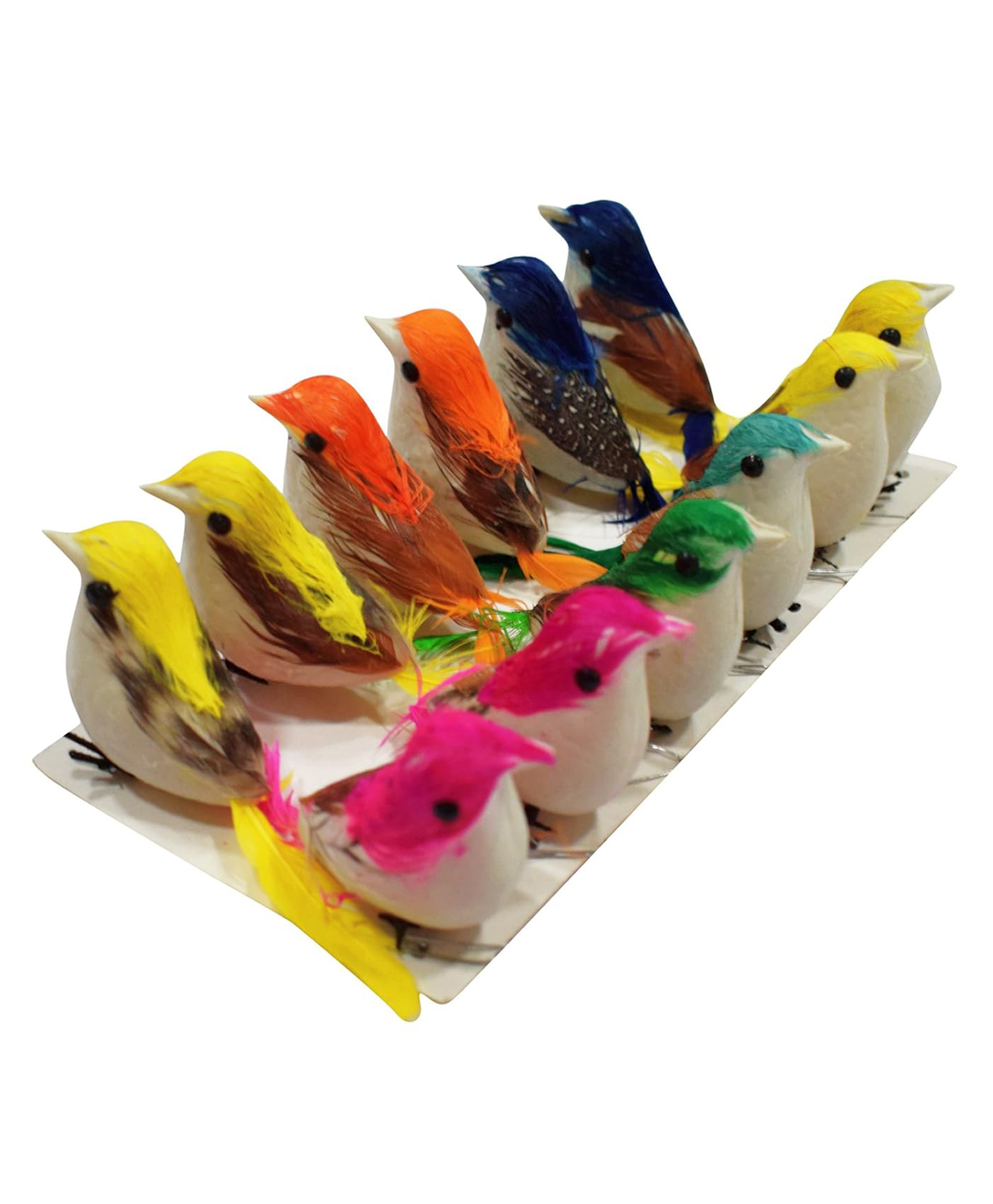 Asian Hobby Crafts Artificial Mini Colorful Birds, Multicolour, Pack of 12 Pcs-image-34