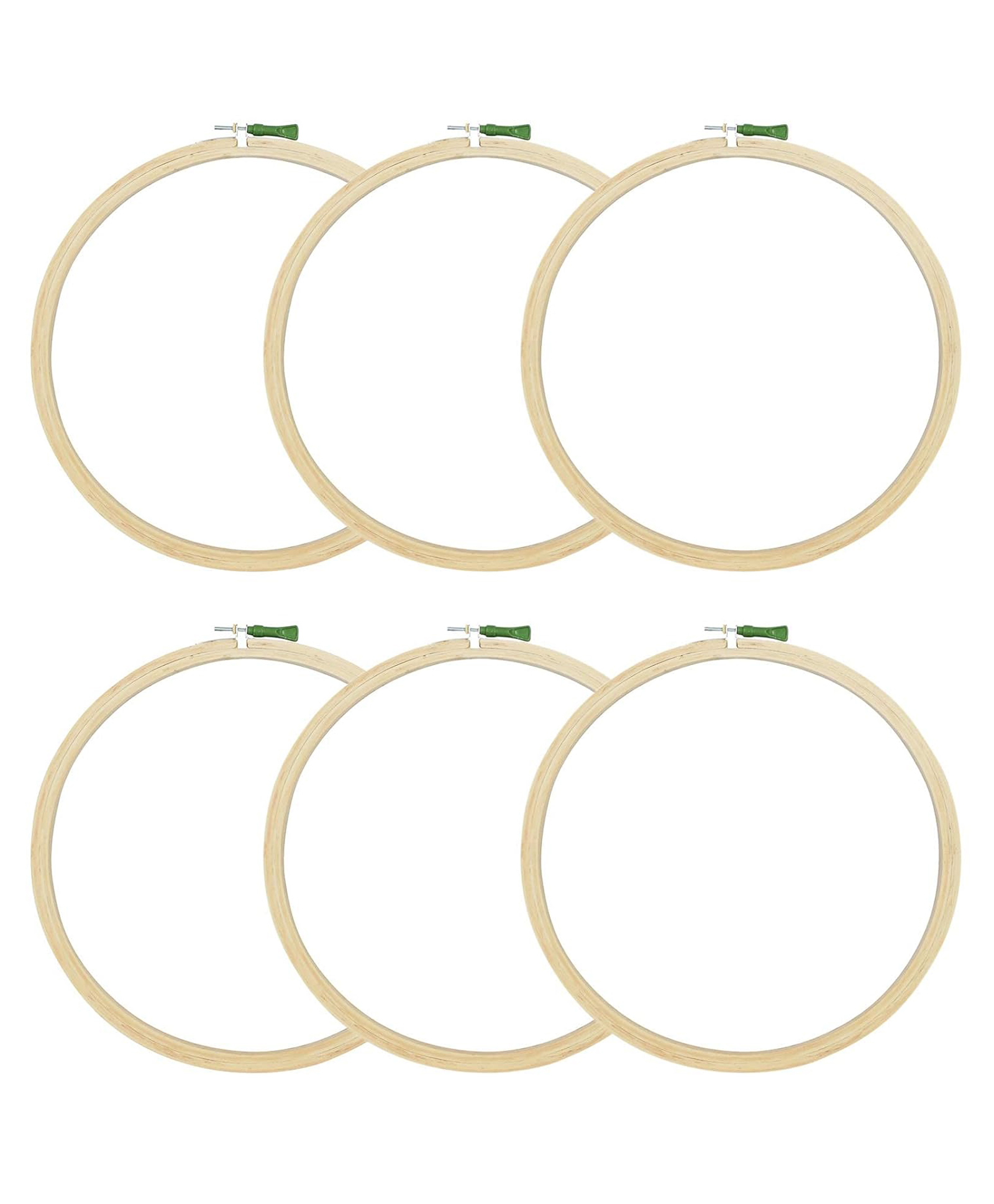 Asian Hobby Crafts Wooden Embroidery Hoop Ring Frame - Set of 6 (Size -10 Inch)-image-4