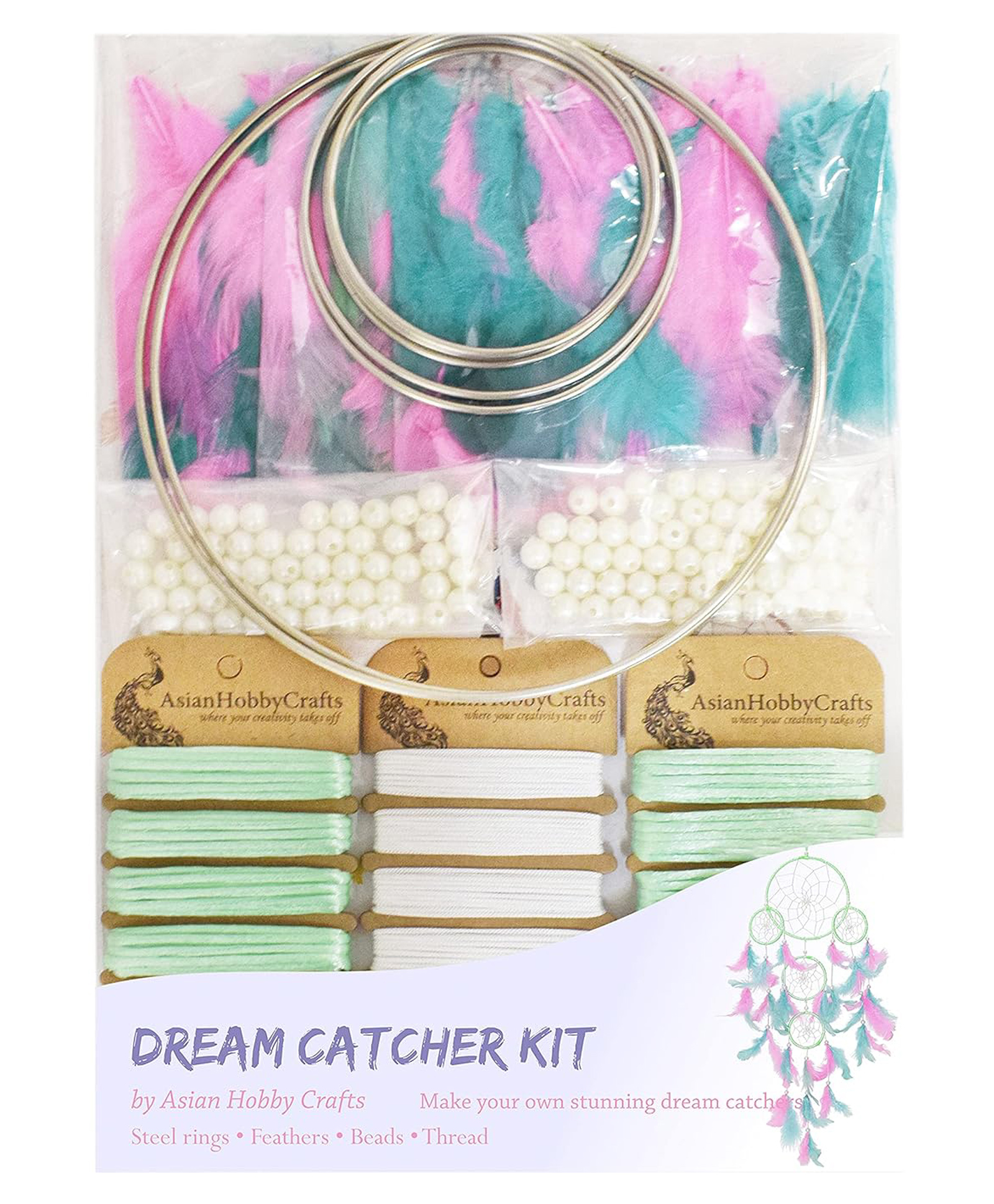 Asian Hobby Crafts DIY Dream Catcher Kit- (Kit-S)-picture-15