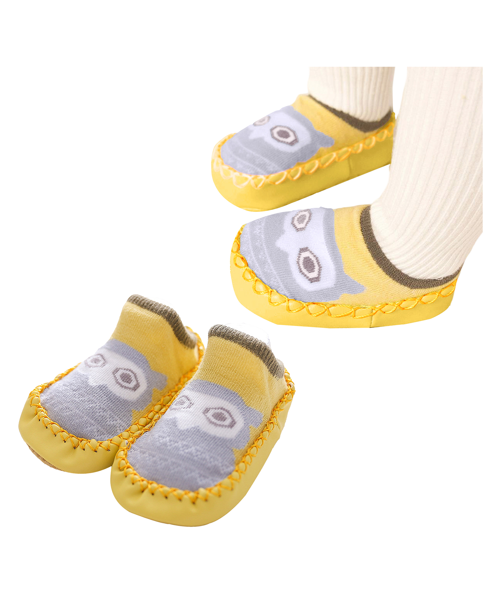 Bembika Owl Designed Applique Detailed Socks Shoe - Yellow-image-18