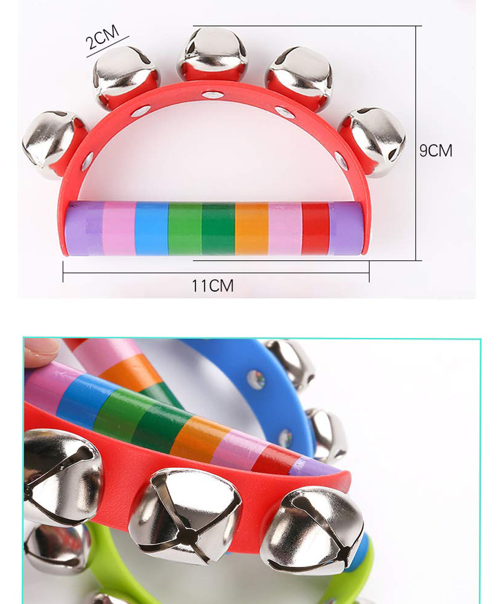 Sanjary Handle Jingle Bells Easy Grip Shaker Musical Bell Rattle Toy for kids color design may vary-image-36