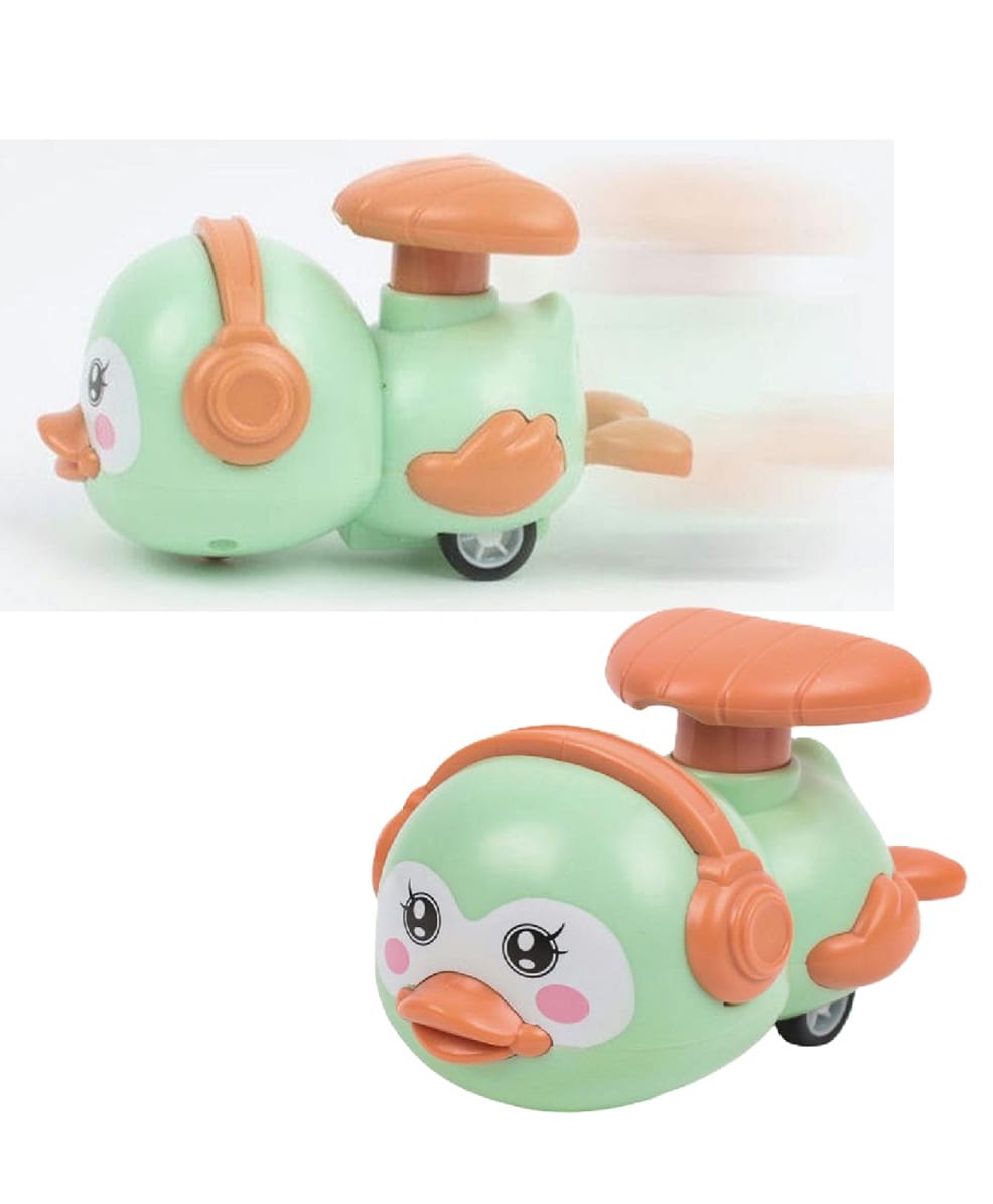 Sanjary Penguin Shaped Push and Go Toy for Kids, Multicolor Penguin Press and Go Toy for Playing, Run Without Battery Toy for Kids color may vary-image-29