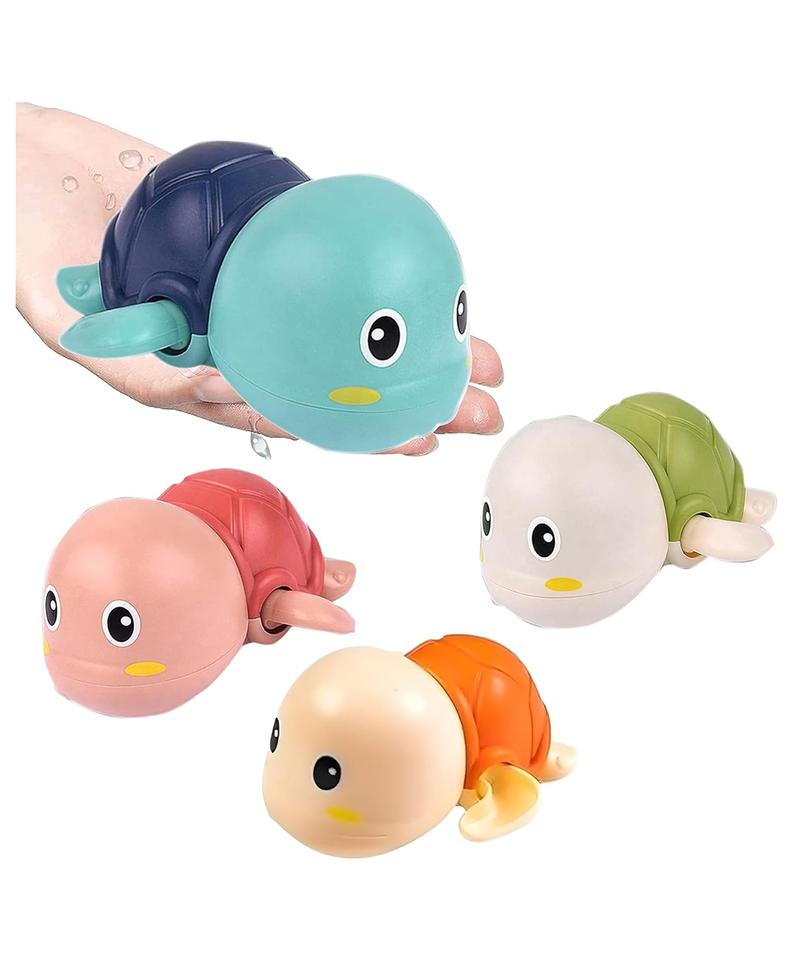 AKN TOYS Cute Swimming Baby Water Bath Toys for Toddlers ,New Born Baby Bathtub Water Toys, Preschool Toddler Pool Toys - PACK OF 4 - ( COLOR MAY VARY )-picture-9
