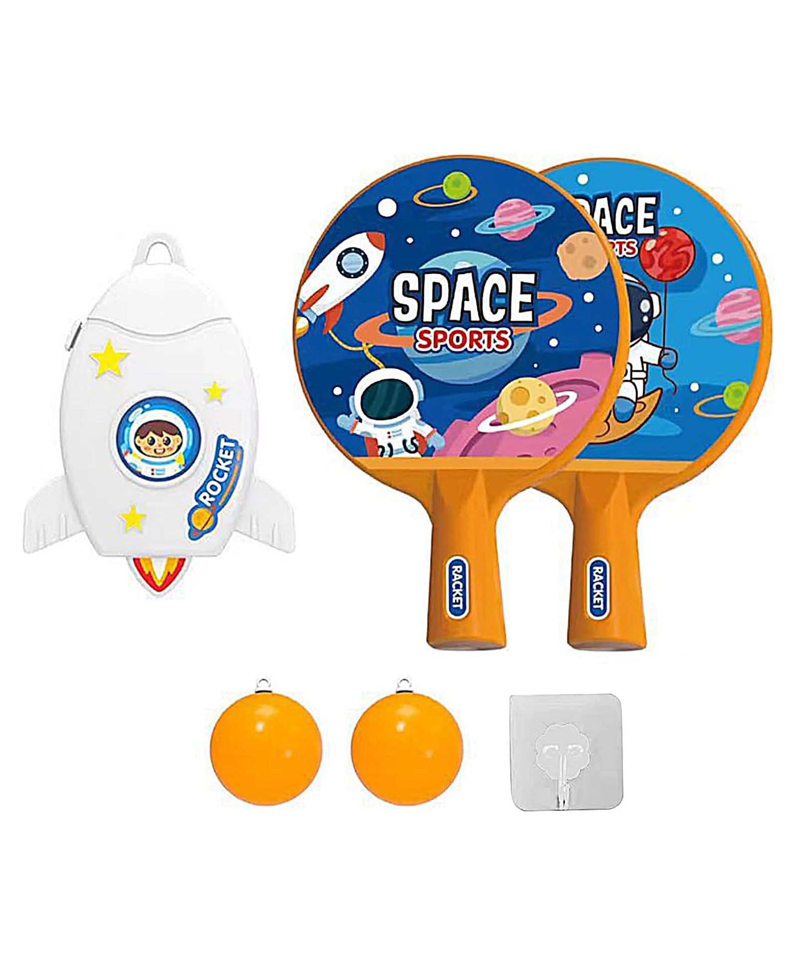 MUREN Hanging Table Tennis Solo Trainer Toy for Kids Adjustable and Portable Practice Set- 2 players-Assorted Design will be shipped-image-42