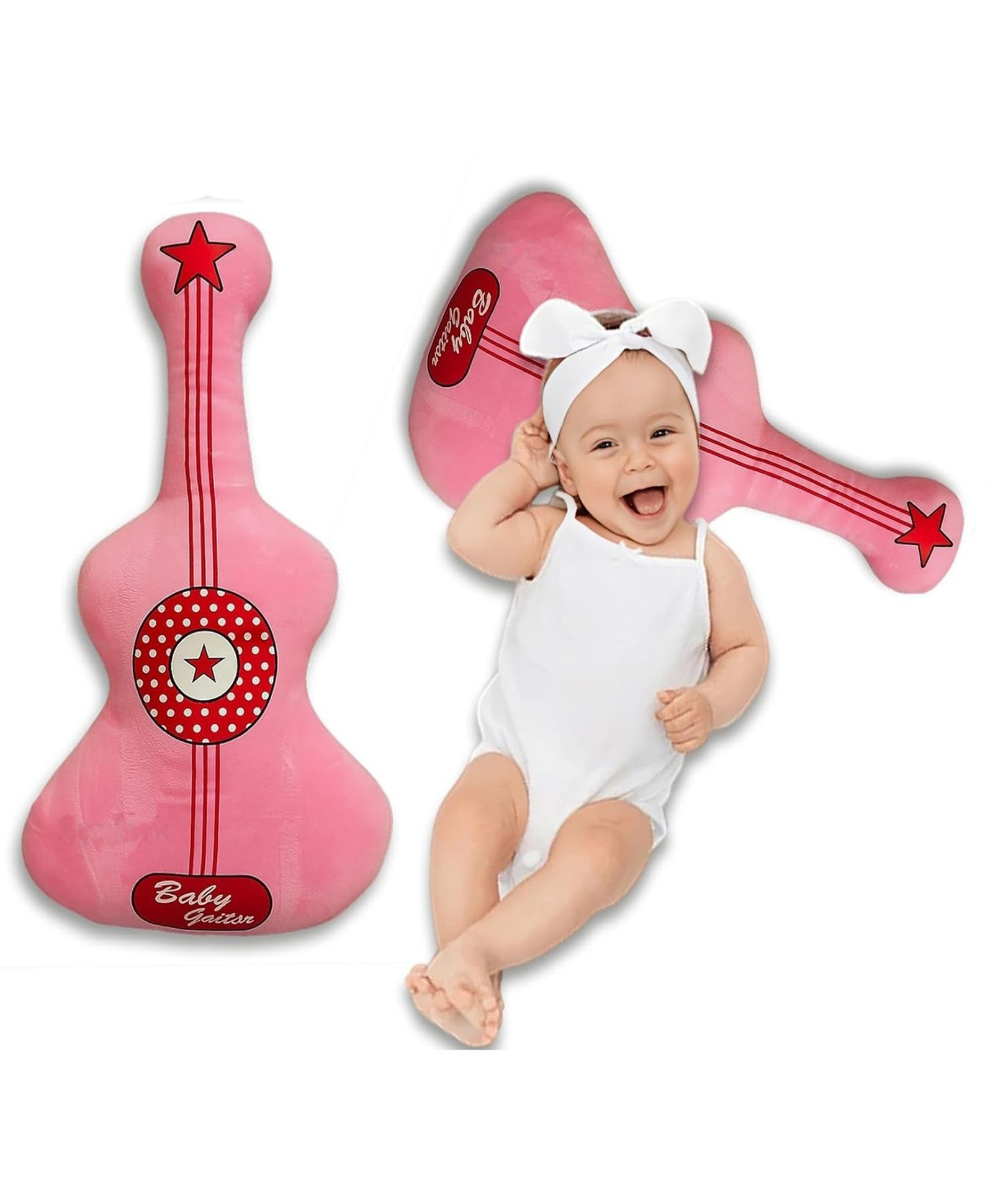 MUREN Baby Guitar Pillow Soft Plush Toy Pillow for Kids, Newborns & Toddlers Musical Shape Design Random color-picture-24
