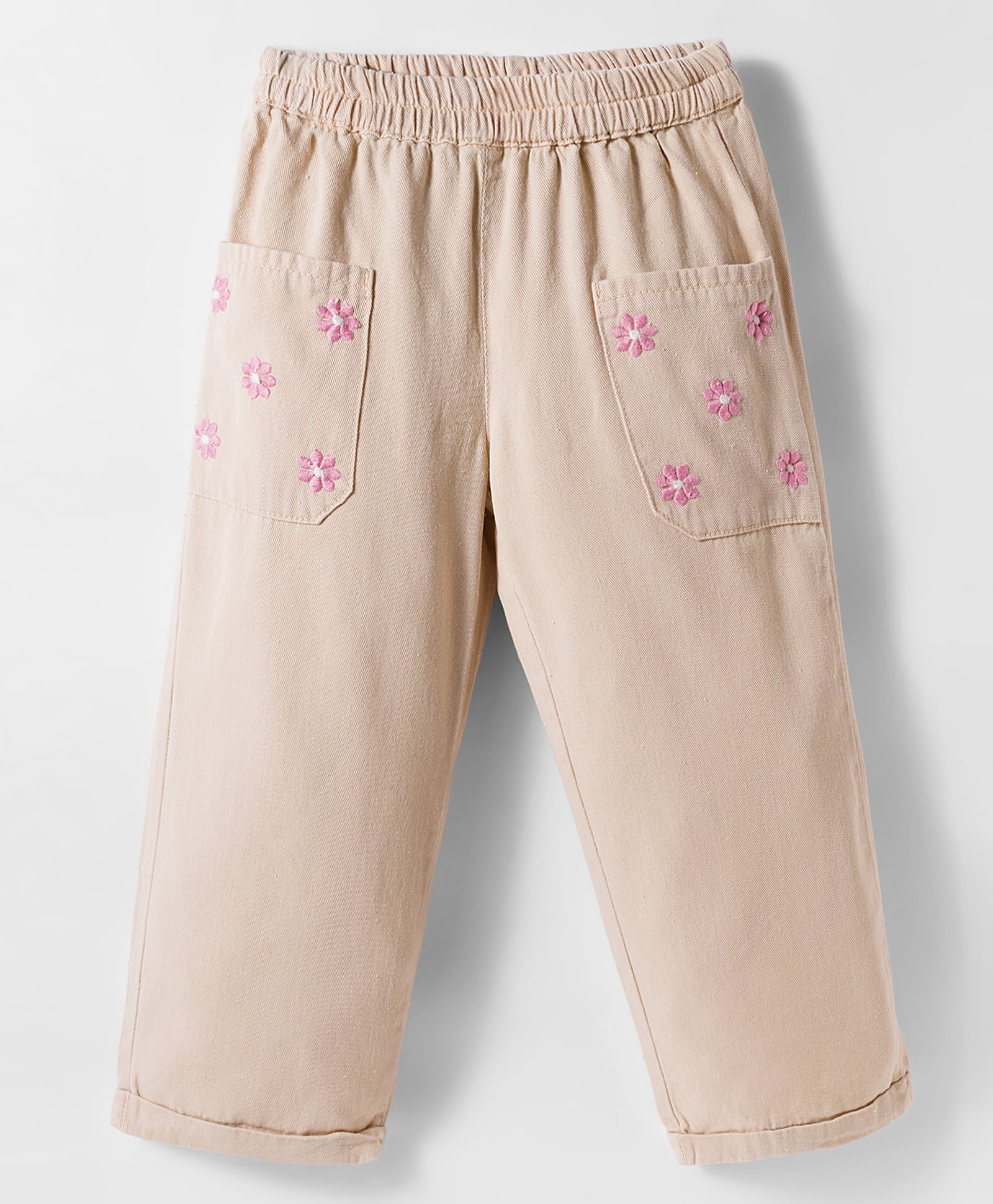 Under Fourteen Only Floral Embroidered Pant - Beige-picture-11