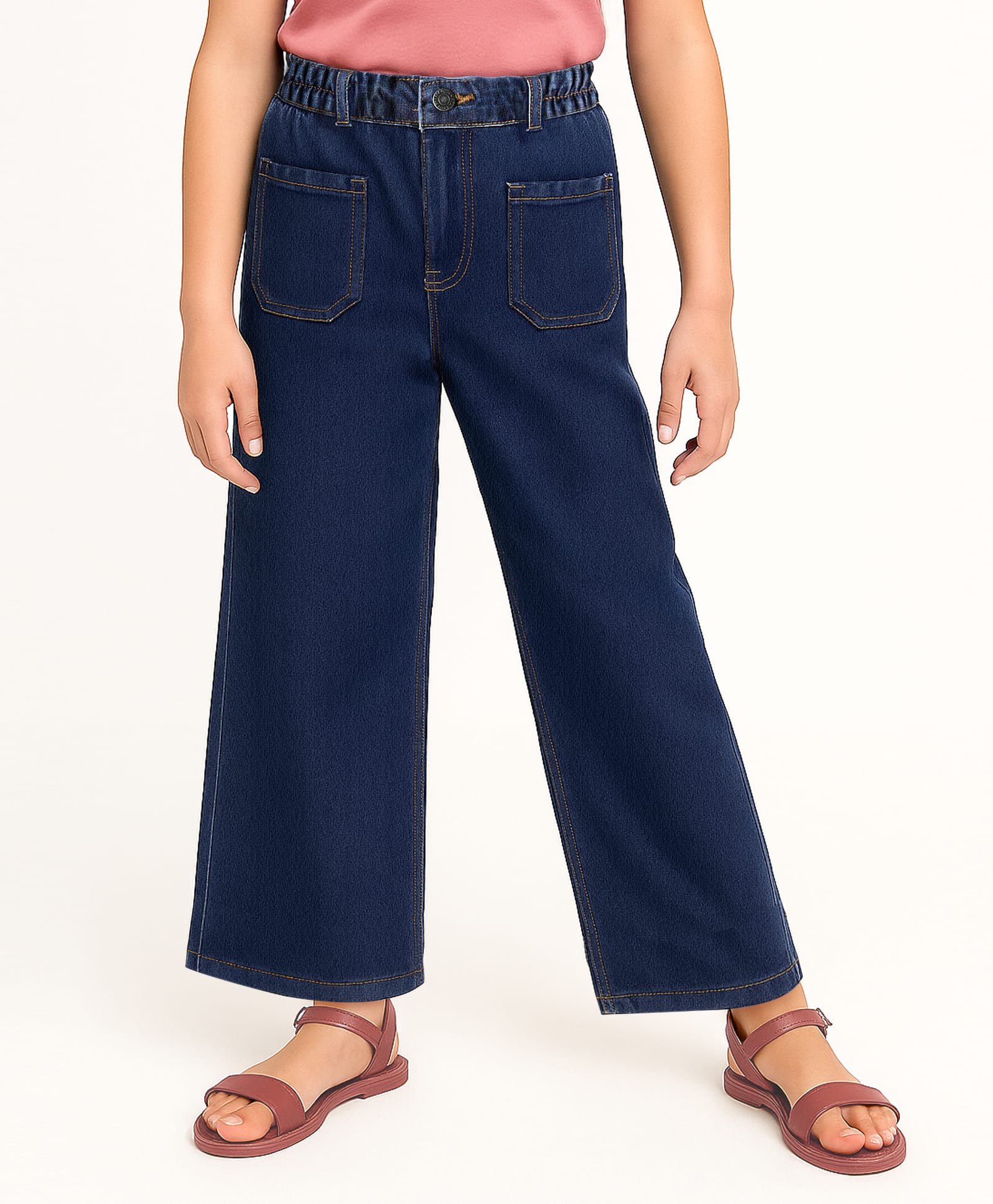 arias by lara dutta Arias Cotton Elastane Woven Full Length Washed Denim Jeans - Navy Blue-picture-24