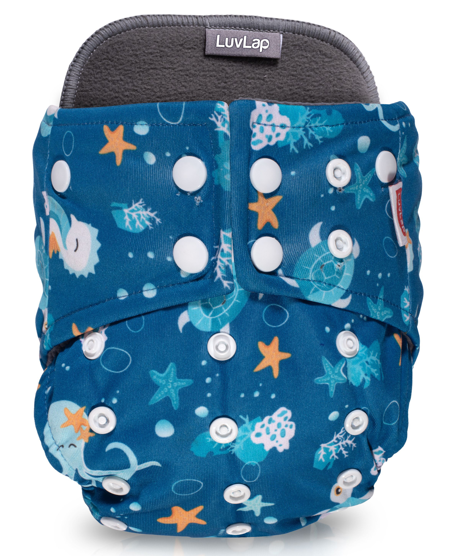 LuvLap Reusable Baby Cloth Diaper With Absorbent Insert - Multicolor-picture-21