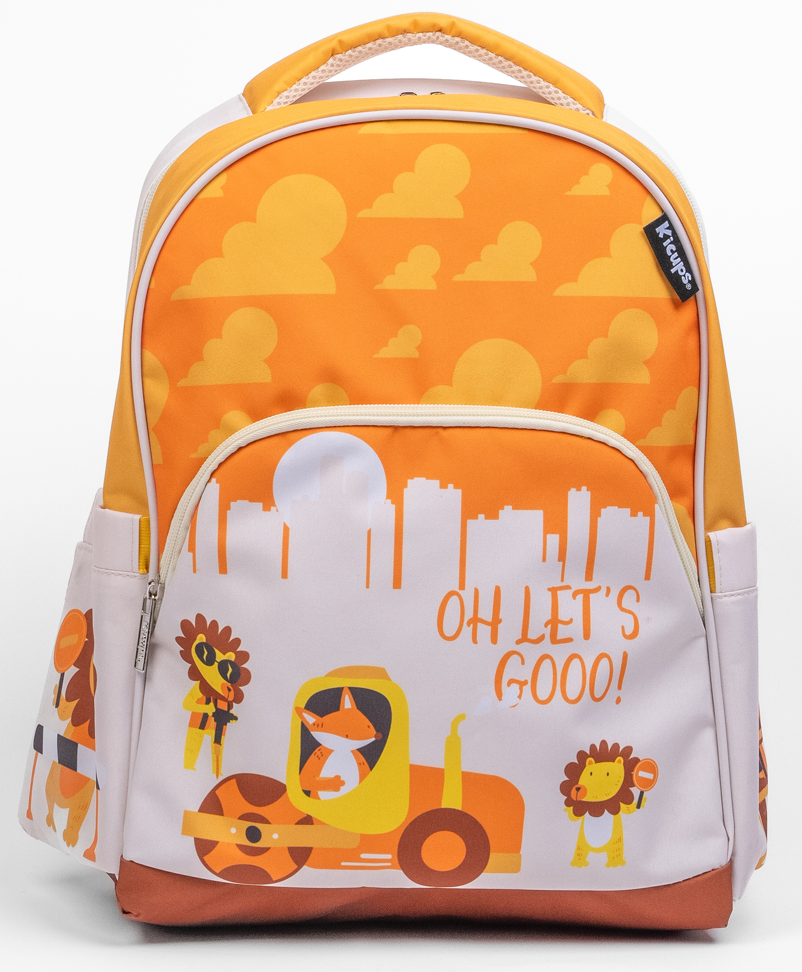 Kicups Buddy Bags School Bag for Kids Lightweight, Durable, Spacious Backpack for Boys & Girls Ideal for School & Outdoor Use (Age 3+ Years) - 14.5 - Inches - LITTLE BUILDERS - Brown-image-33