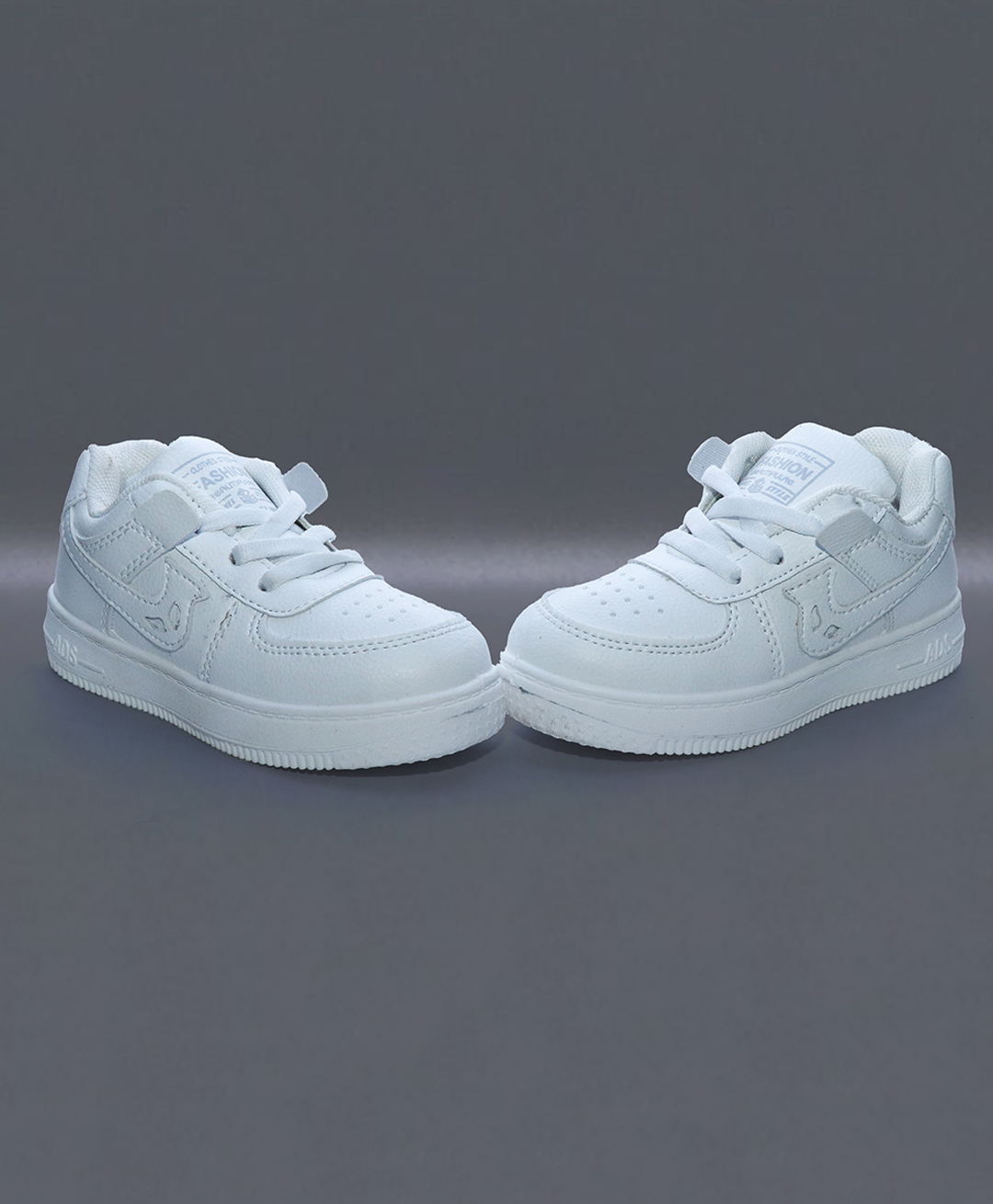 NEW STEPS Solid Lace Up Sneakers - White-picture-36
