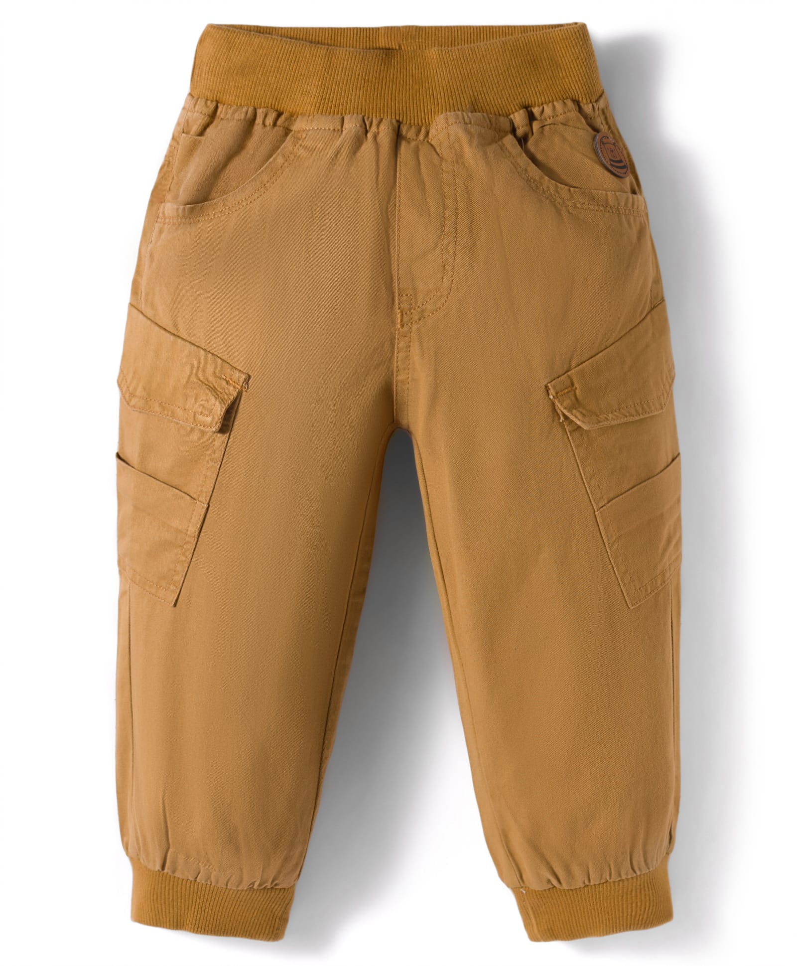 Little Kangaroos Twill Woven Full Length Solid Color Jeans - Khaki-picture-33