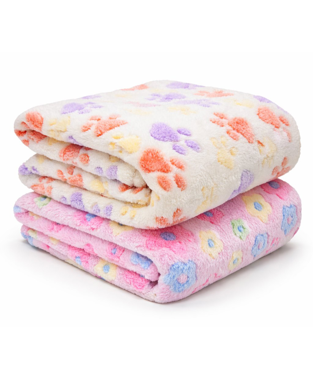 BRANDONN Single Ply Coral Printed Blanket Combo Pack - Pink & Cream-picture-23