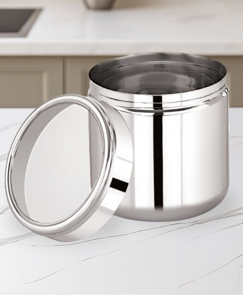 Sizzle Stainless Steel Canisters/Dabba/ Storage Containers for kitchen with See Through Lid |Flash- 325 ml | Silver- 1pcs-image-26