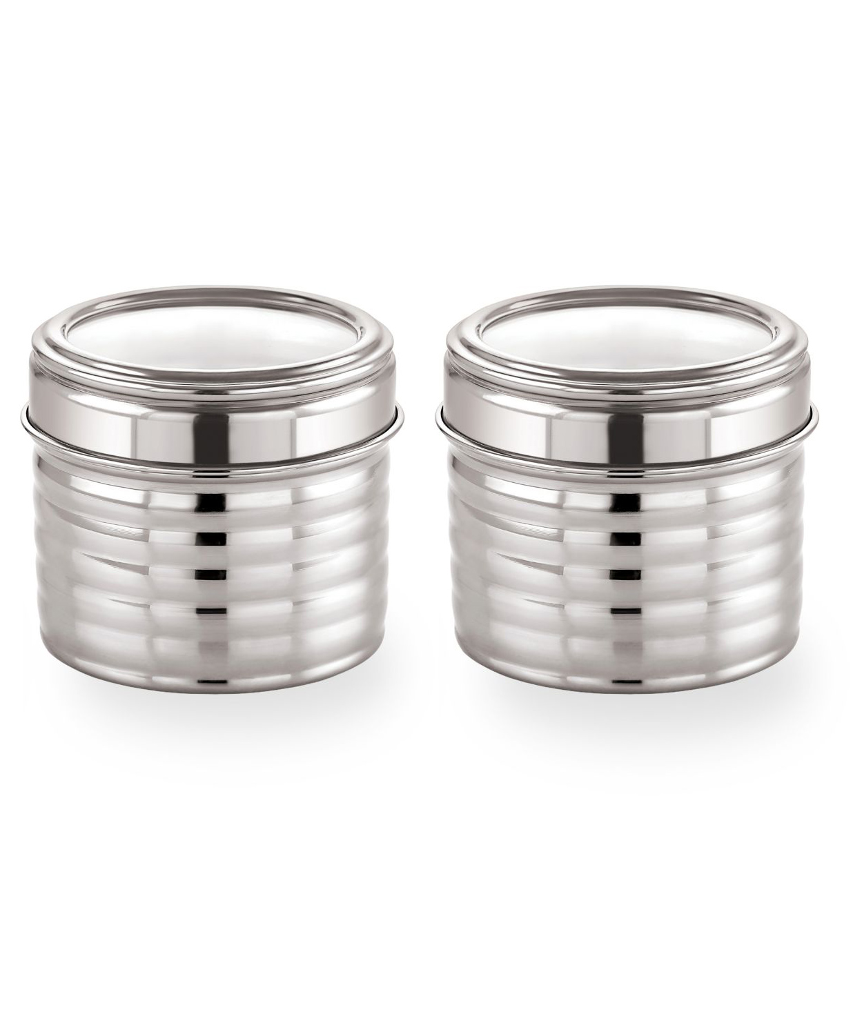 Sizzle Stainless Steel Canisters/Dabba/ Storage Containers for kitchen with See Through Lid |Roxy- 600 ml each | Silver- 2 pcs-image-27