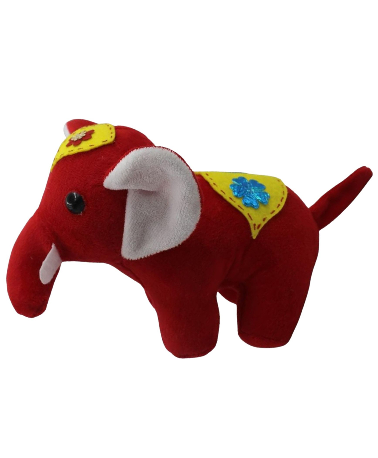 Tickles Elephant Soft Stuffed Plush Animal Toy for Kids Boys & Girls Birthday Gift (Size: 20 cm Color: Red)-image-47
