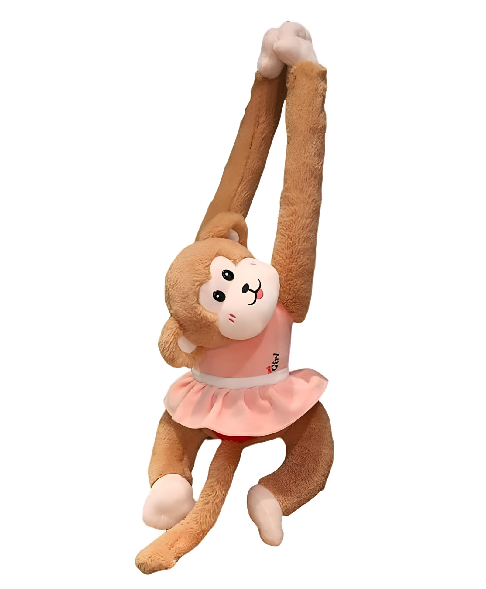Tickles Long Sleeve Monkey Hanging Soft Stuffed Plush Animal Toy for Kids Boys & Girls Birthday Gift (Size: 60 cm Color: Pink)-image-8