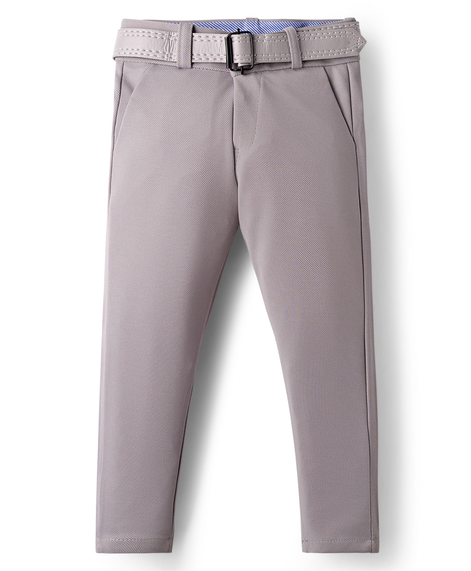 Rikidoos Solid Pant With Belt - Grey-picture-28