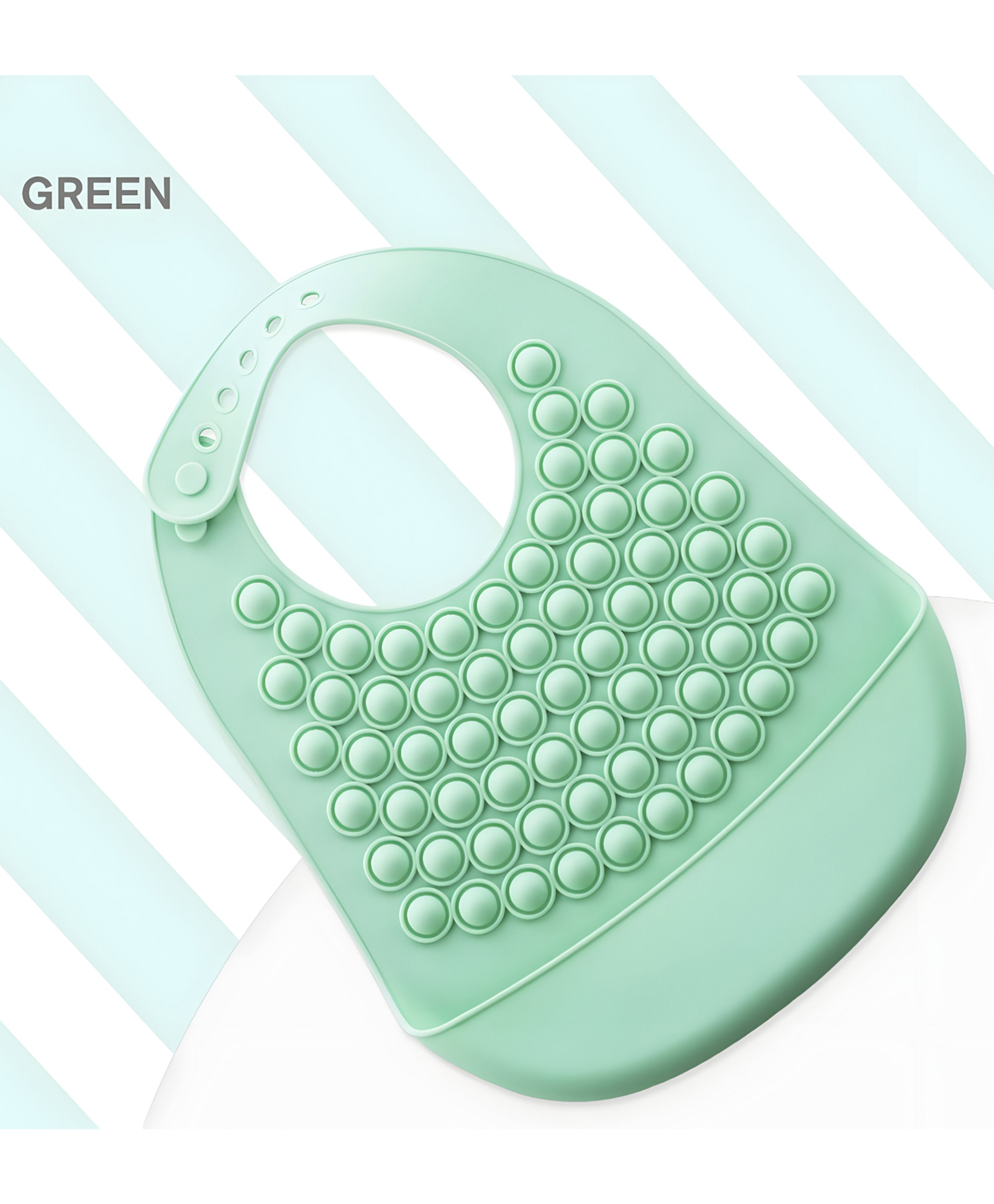 COZY VIBES Silicone Baby Bibs Feeding Cute Design POP IT Bibs Food Grade Material Used for Dining for Babies -PACK OF 1 - COLOR MAY VARY-image-6