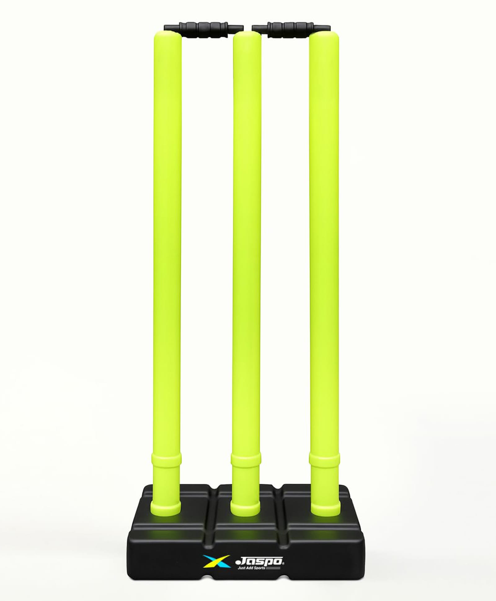Jaspo Cricket Wicket Set 30 Inch Neon Colour Plastic Stumps with Stand & Bails | Durable Cricket Wickets for Ground, Match, Tournament, Practice | Standard Size Cricket Kit for All Ages-image-1