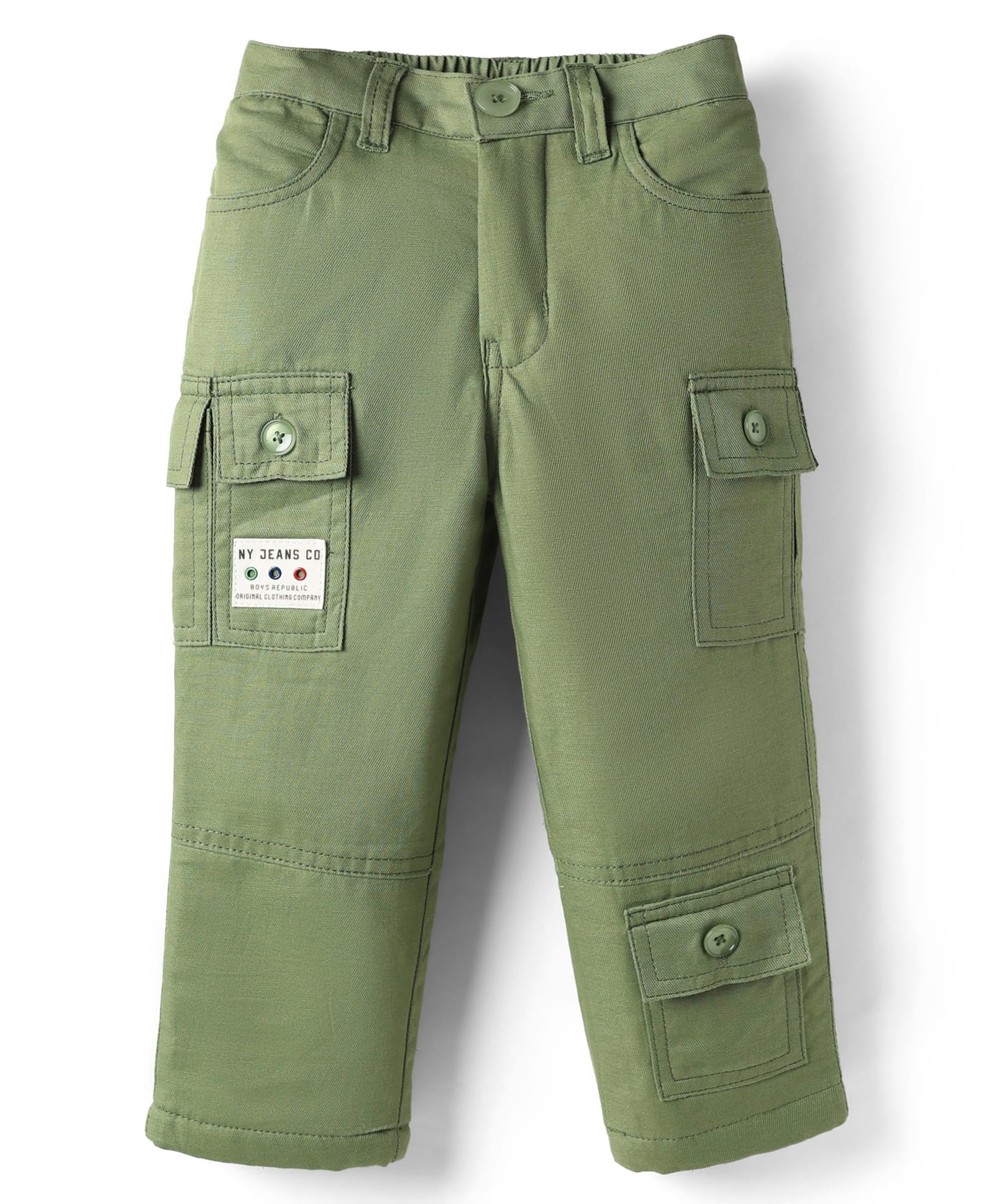 Noddy Typography Patch & Anti Pilling Lining Pant - Green-picture-11