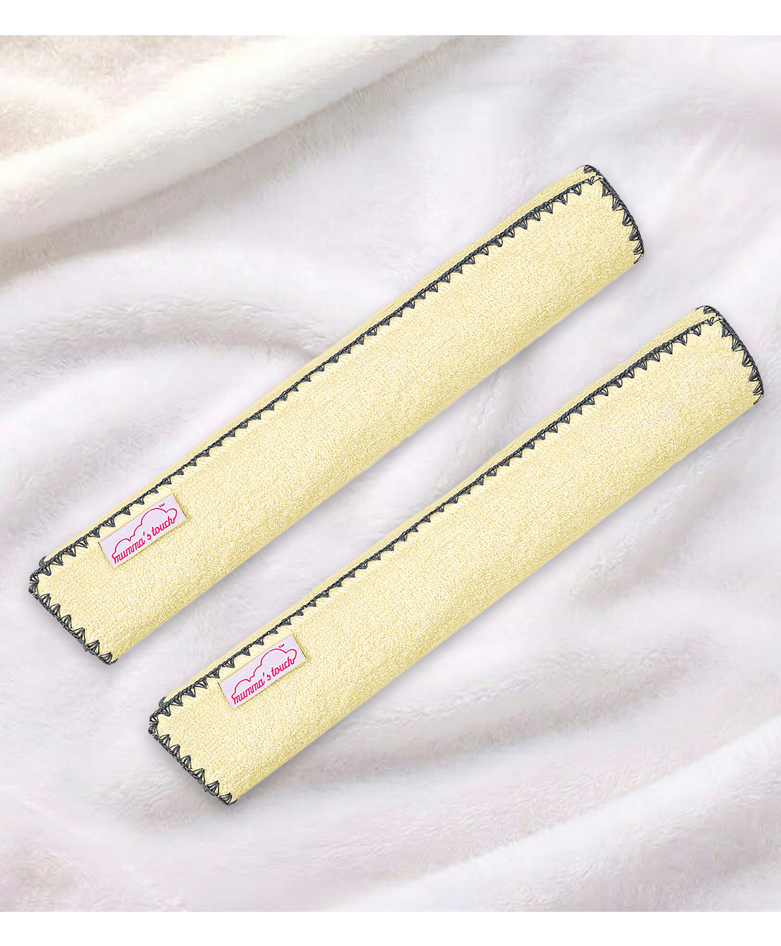 Mumma's Touch Organic Bamboo Woven Pack Of 2 Solid Sponging Towels - Yellow-picture-32