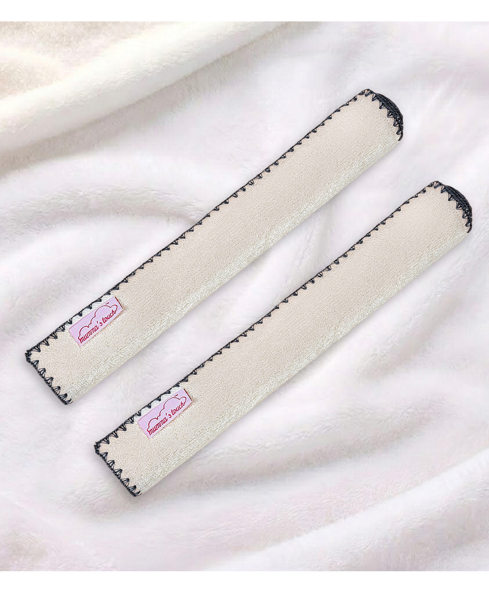 Mumma's Touch Organic Bamboo Woven Pack Of 2 Solid Sponging Towels - White-picture-44